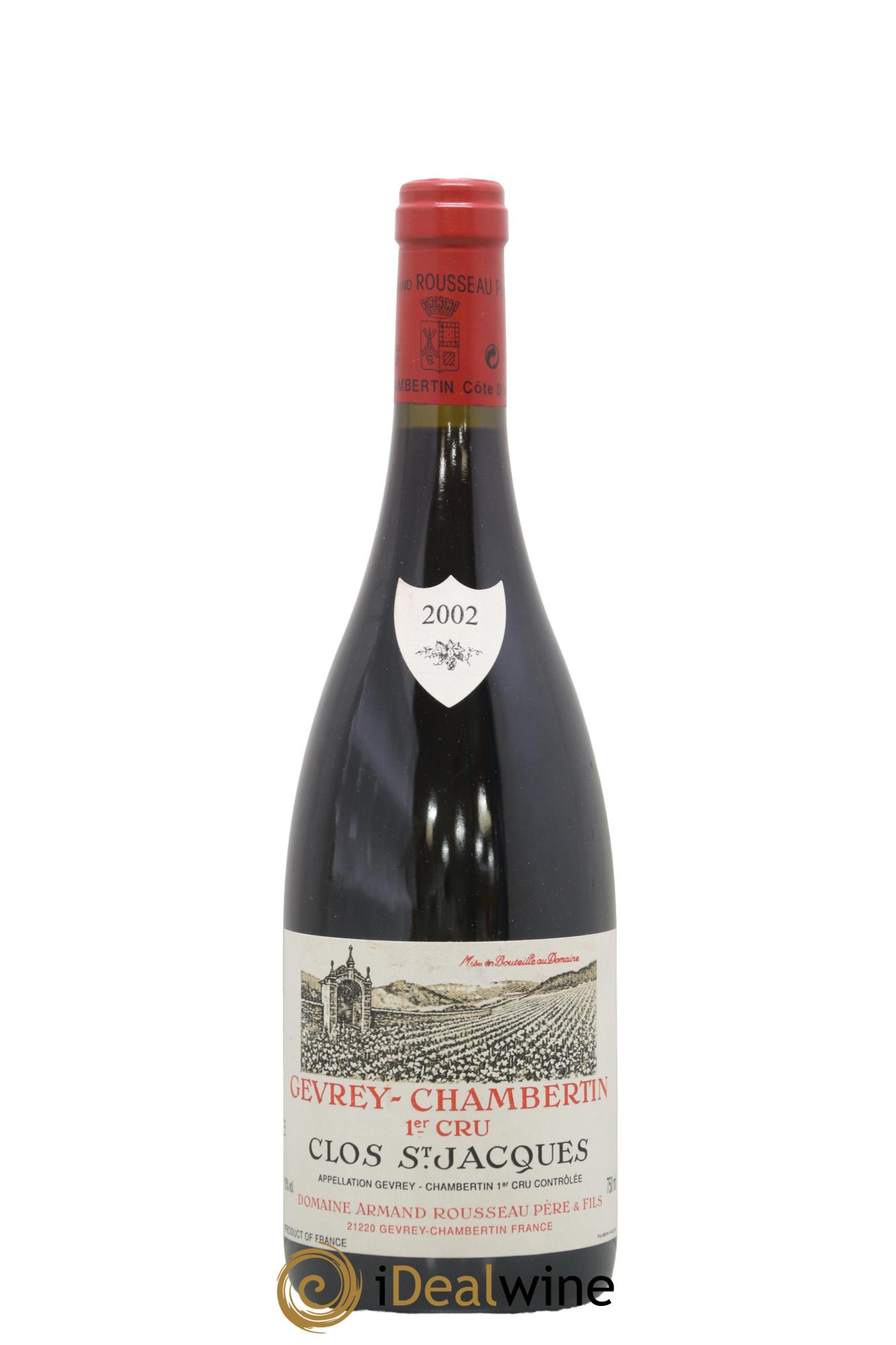 Gevrey-Chambertin 1er Cru Clos Saint-Jacques Armand Rousseau (Domaine) 2002 - Lot de 1 bouteille - 0