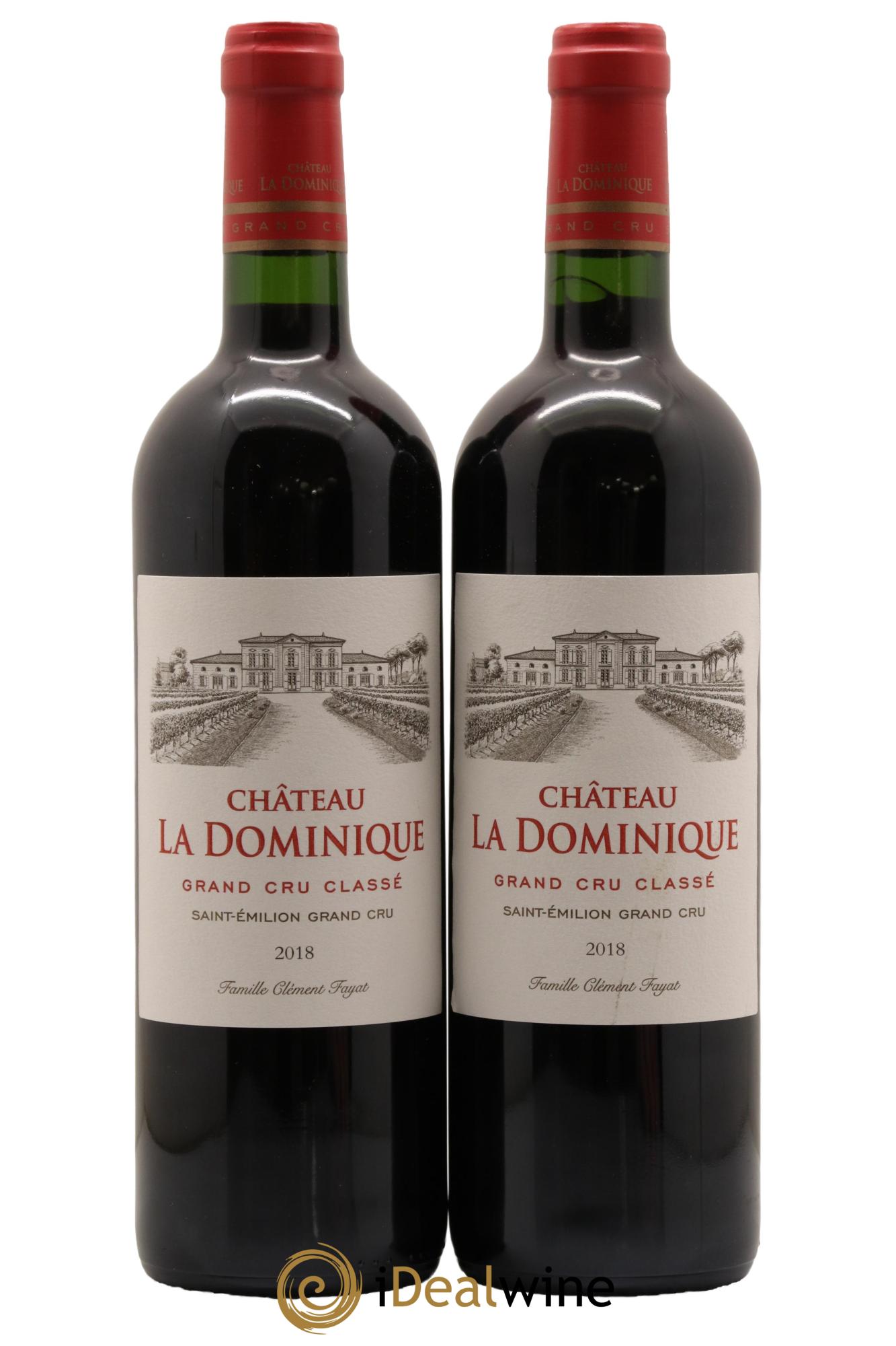 Château la Dominique Grand Cru Classé 2018 - Lot de 2 bouteilles - 0