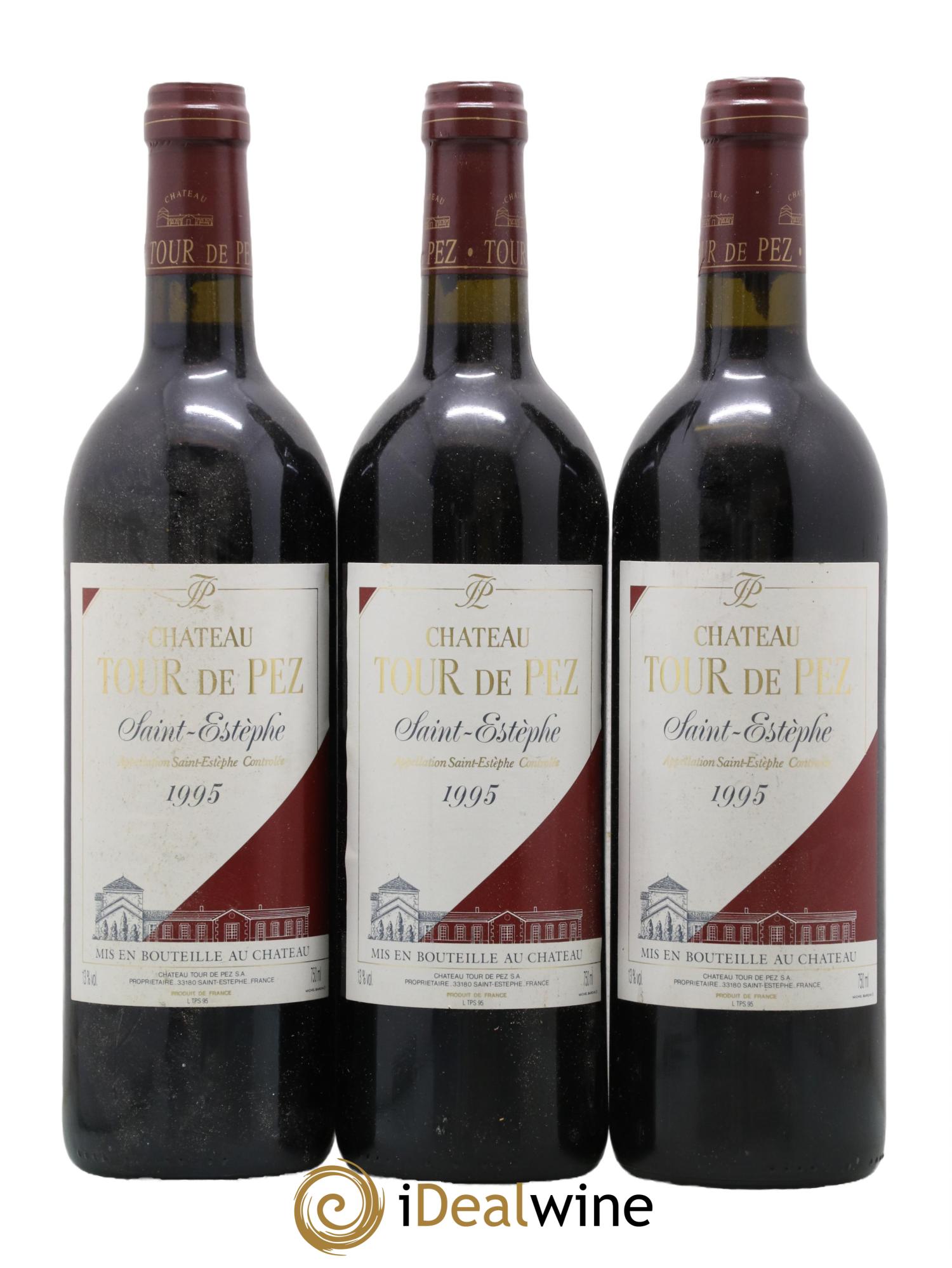 Château Tour de Pez Cru Bourgeois 1995 - Lot de 3 bouteilles - 0