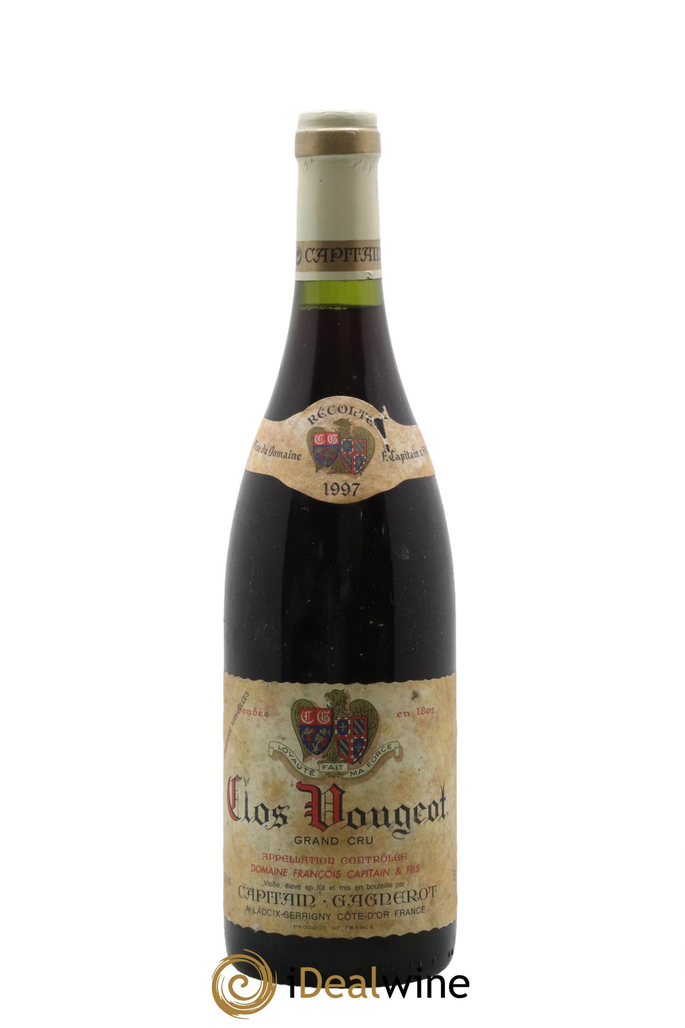 Clos de Vougeot Grand Cru Capitain-Gagnerot 1997 - Lot de 1 bouteille - 0