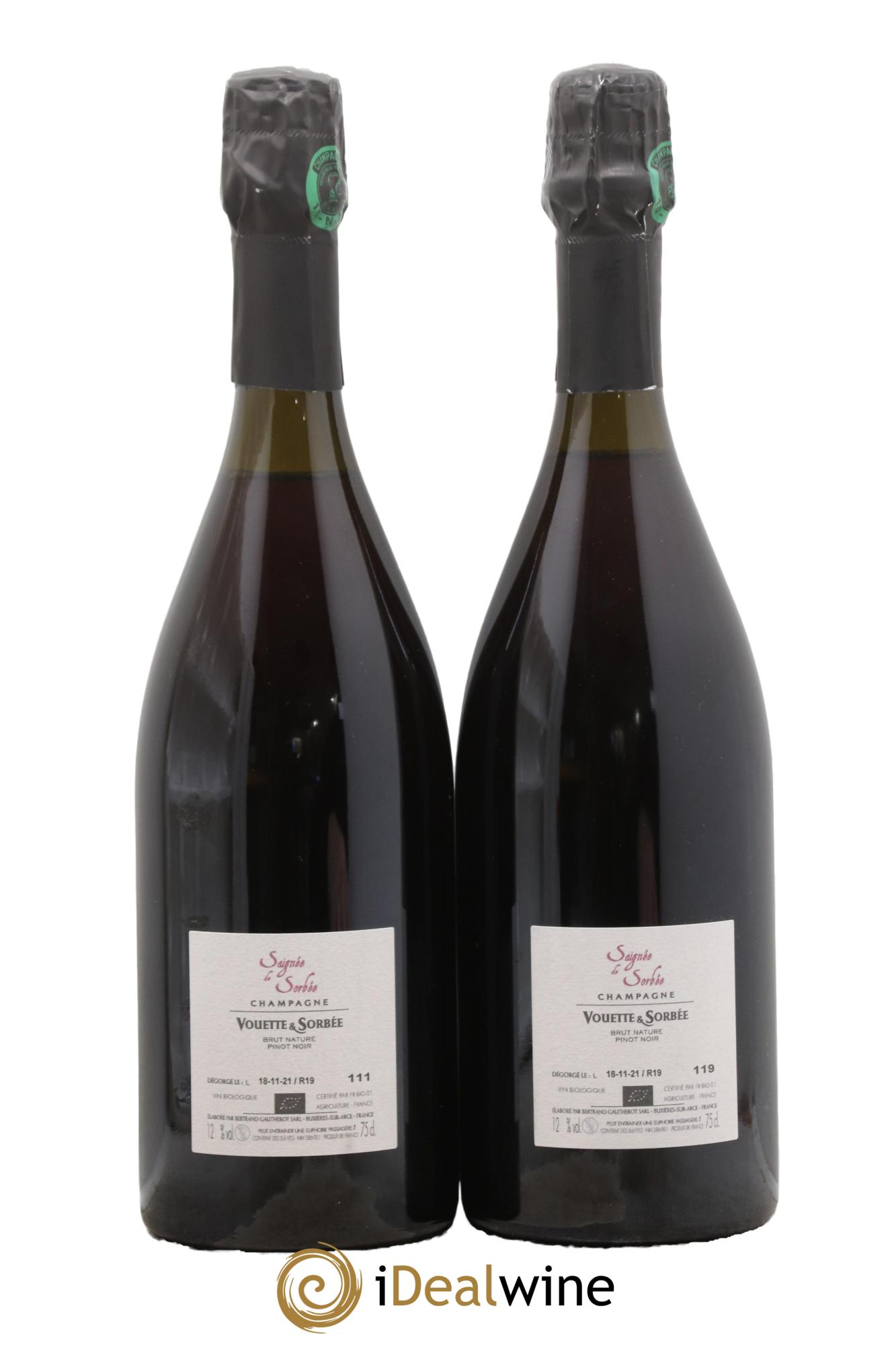 Saignée de Sorbée Extra-Brut Vouette et Sorbée 2019 - Posten von 2 Flaschen - 1