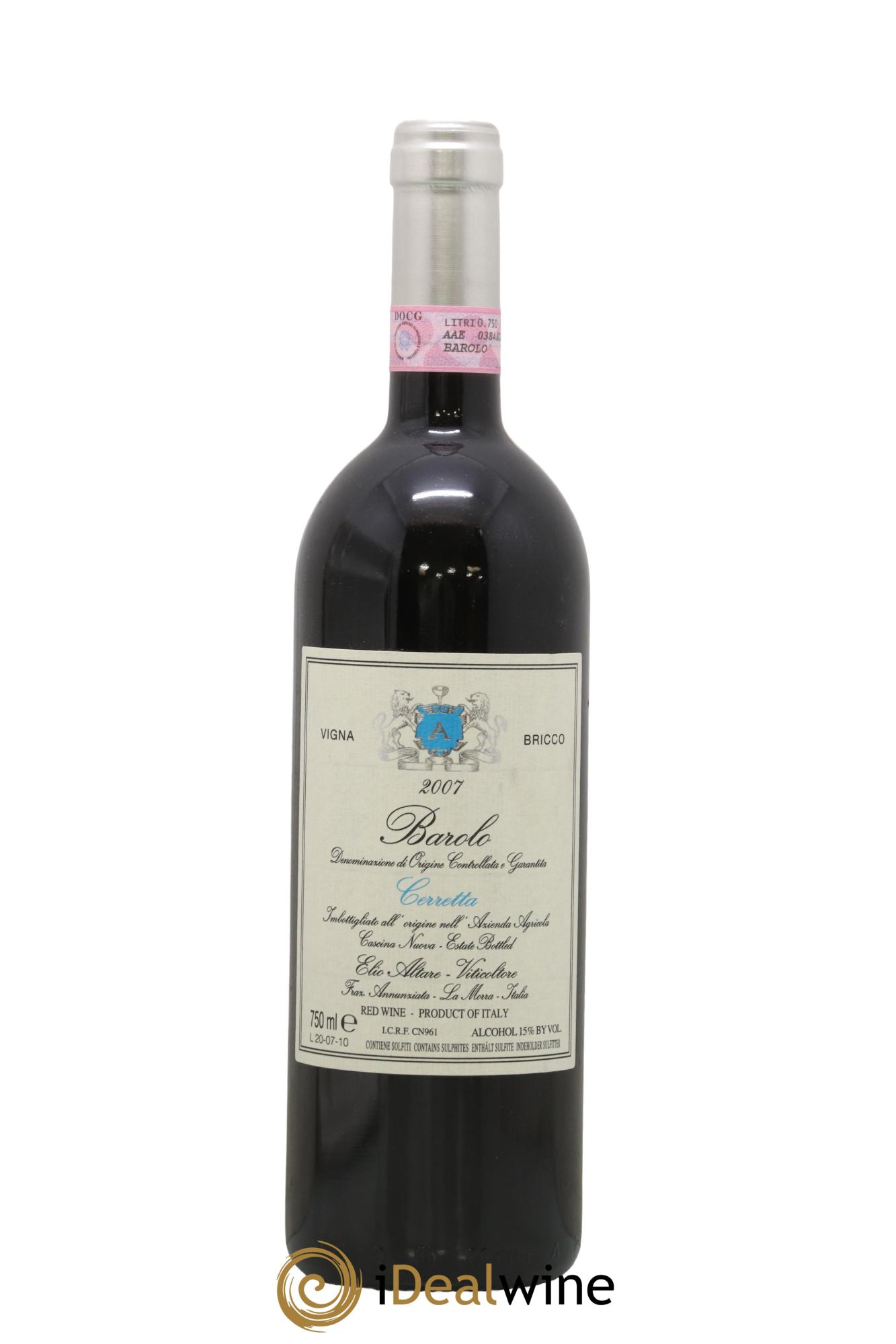 Barolo DOCG Elio Altare DOCG Ceretta - Vigna Bricco 2007 - Lot de 1 bouteille - 0