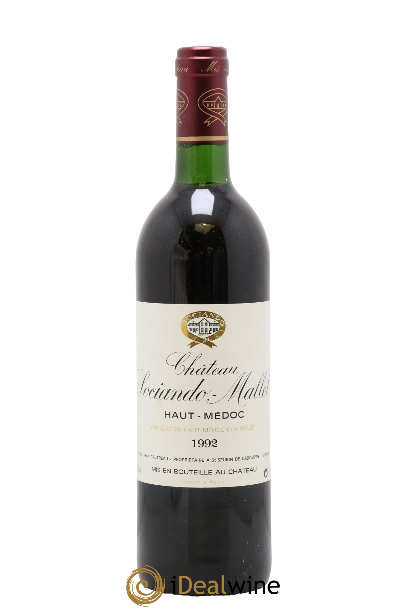 Château Sociando Mallet 1992 - Lot de 1 bouteille - 0