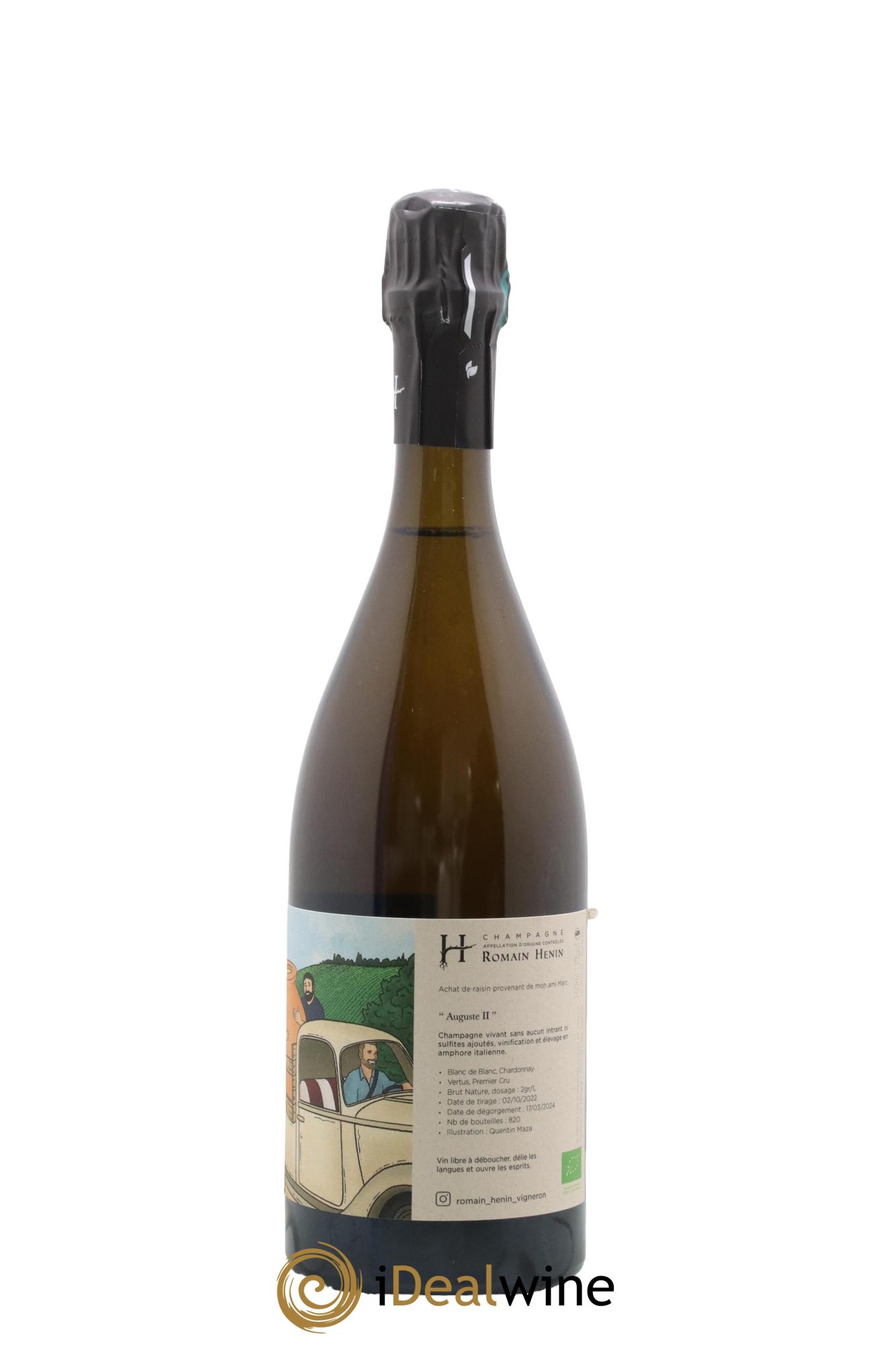 Champagne Auguste II Maison Romain Hénin - Lot de 1 bouteille - 1