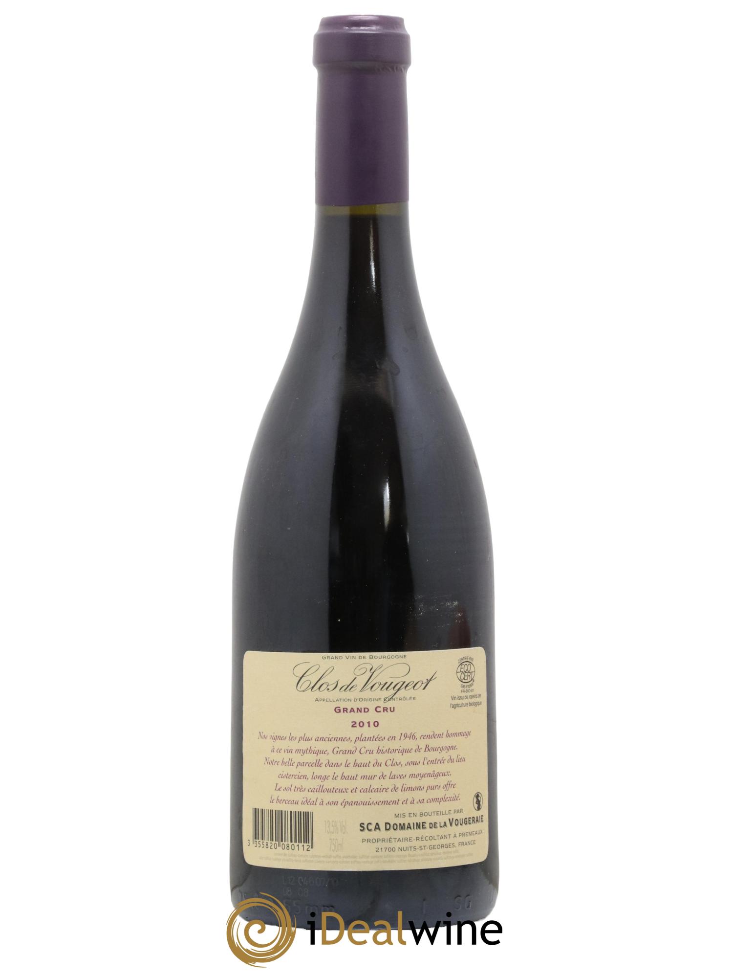 Clos de Vougeot Grand Cru La Vougeraie 2010 - Lotto di 1 bottiglia - 1