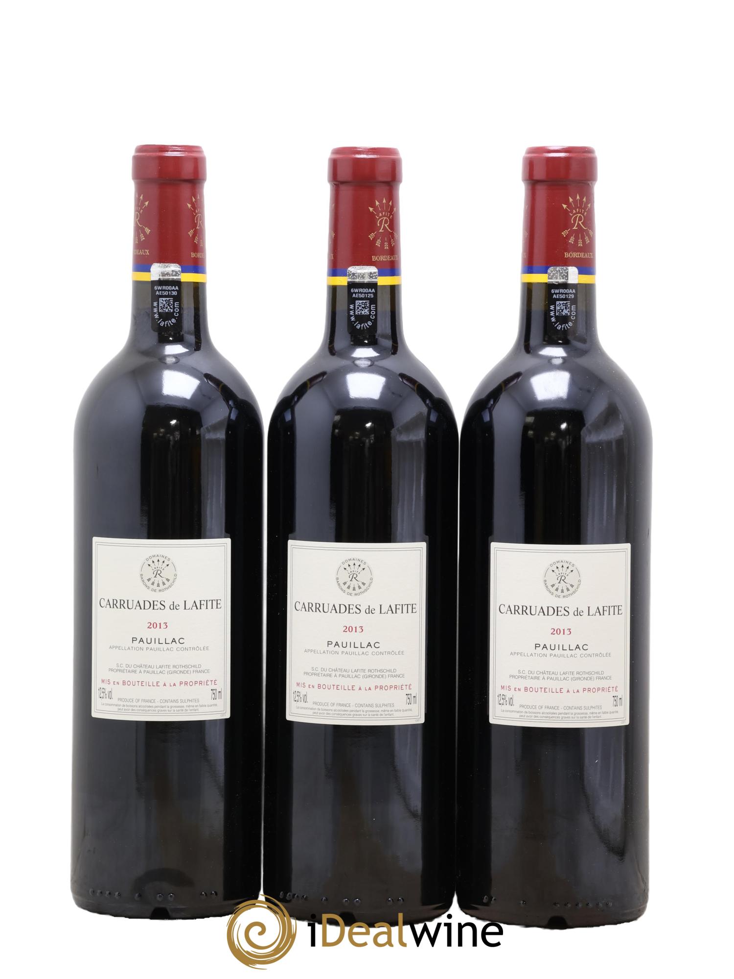 Carruades de Lafite Rothschild Second Vin 2013 - Lot de 3 bouteilles - 1
