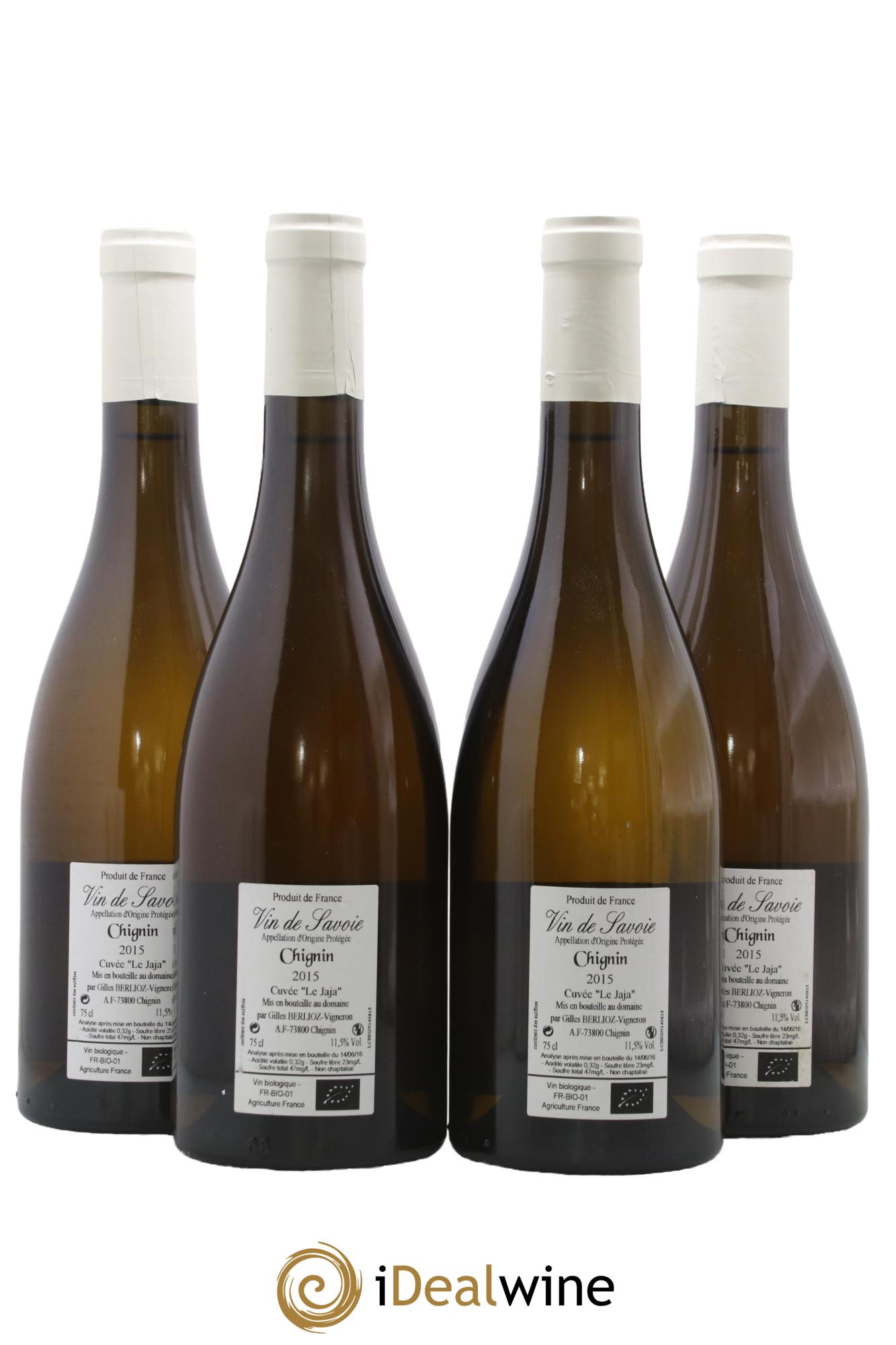 Vin de Savoie Chignin Le Jaja Gilles Berlioz 2015 - Lot of 4 bottles - 1