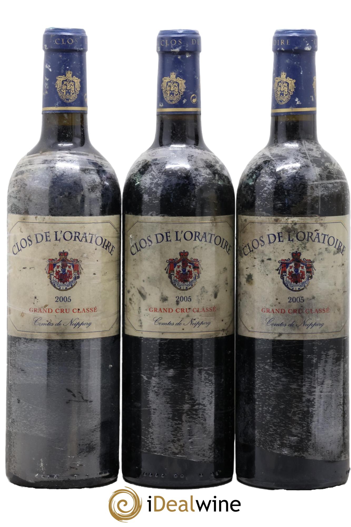 Clos de l'Oratoire Grand Cru Classé 2005 - Lot de 3 bouteilles - 0