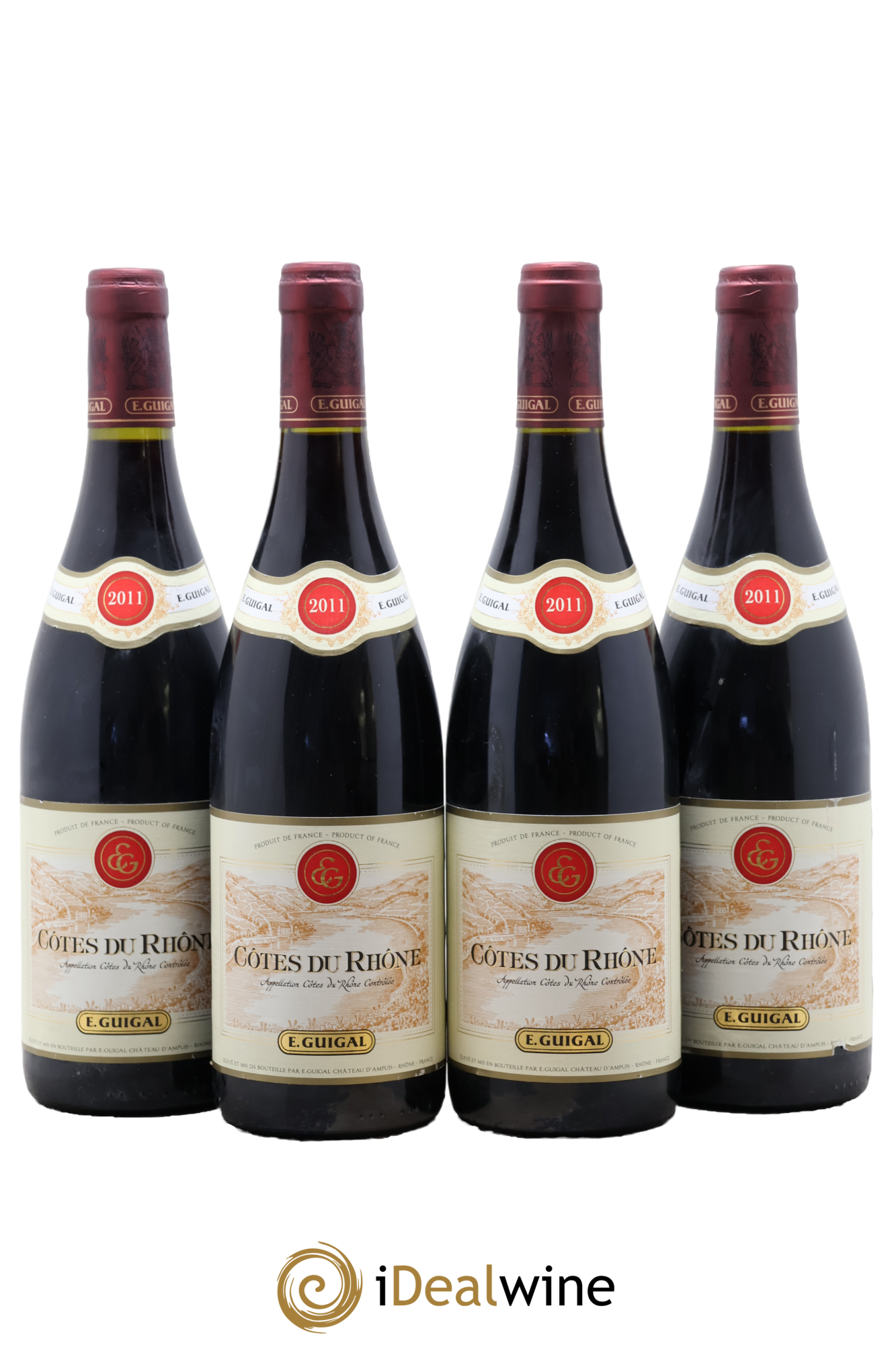 Côtes-du-Rhône Guigal 2011 - Lote de 4 botellas - 0