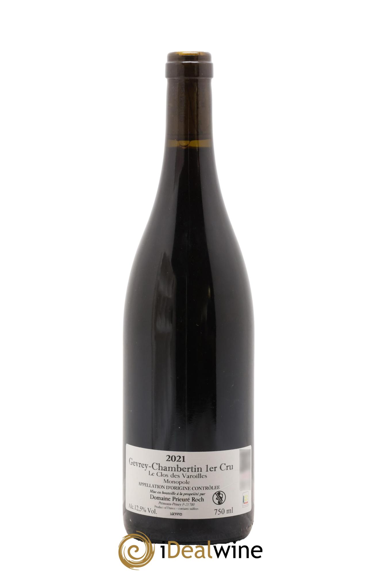 Gevrey-Chambertin 1er Cru Le Clos des Varoilles Vieilles Vignes Prieuré Roch 2021 - Lot of 1 bottle - 1