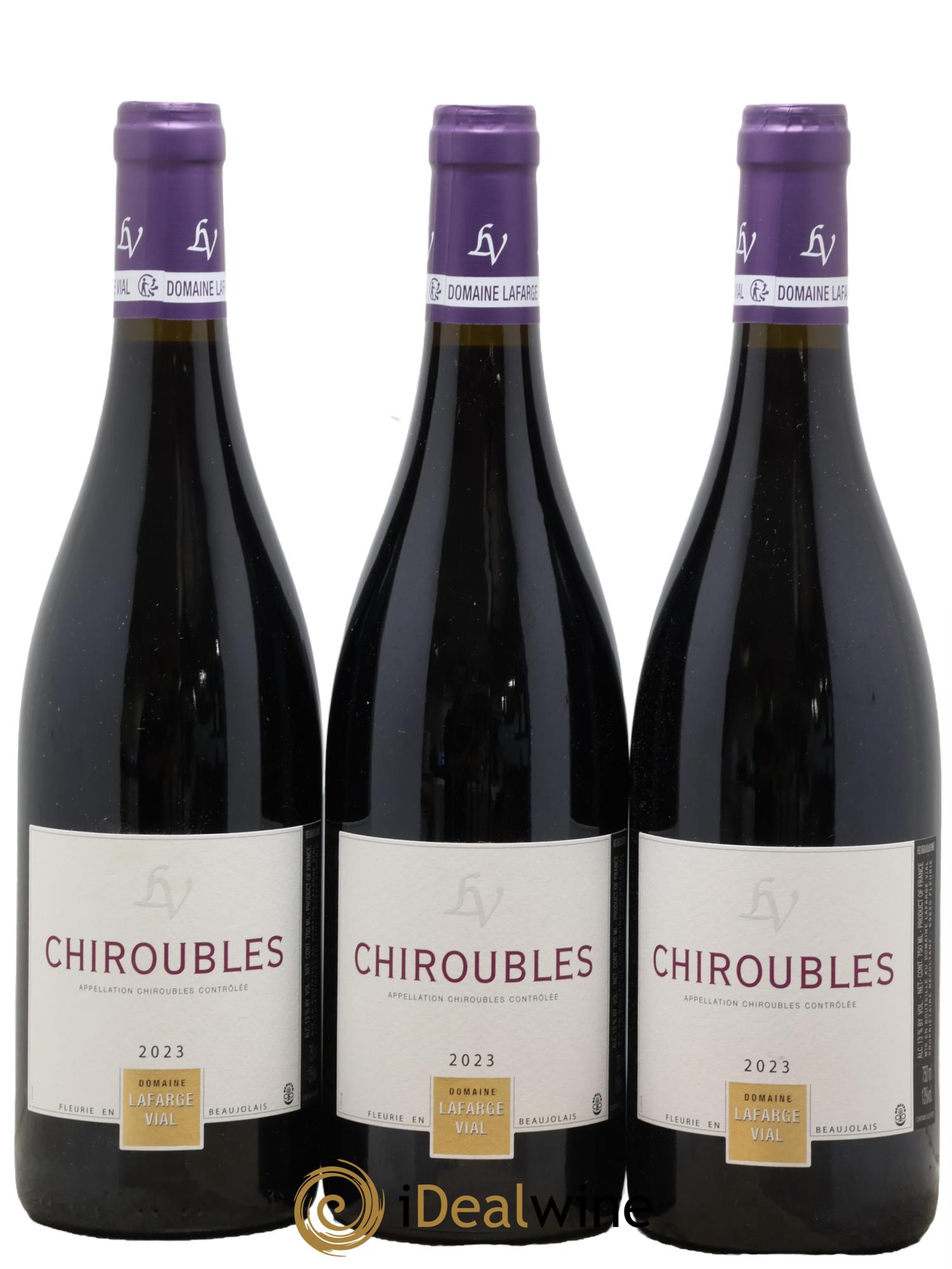 Chiroubles Lafarge Vial 2023 - Lotto di 3 bottiglie - 0