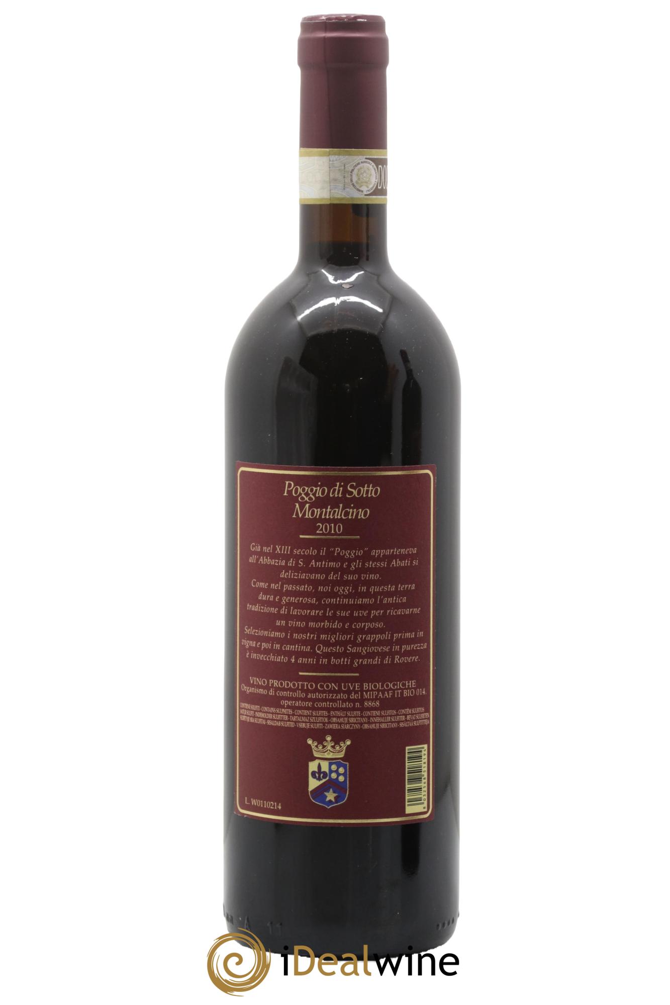 Brunello di Montalcino DOCG Poggio di Sotto 2010 - Lot of 1 bottle - 1