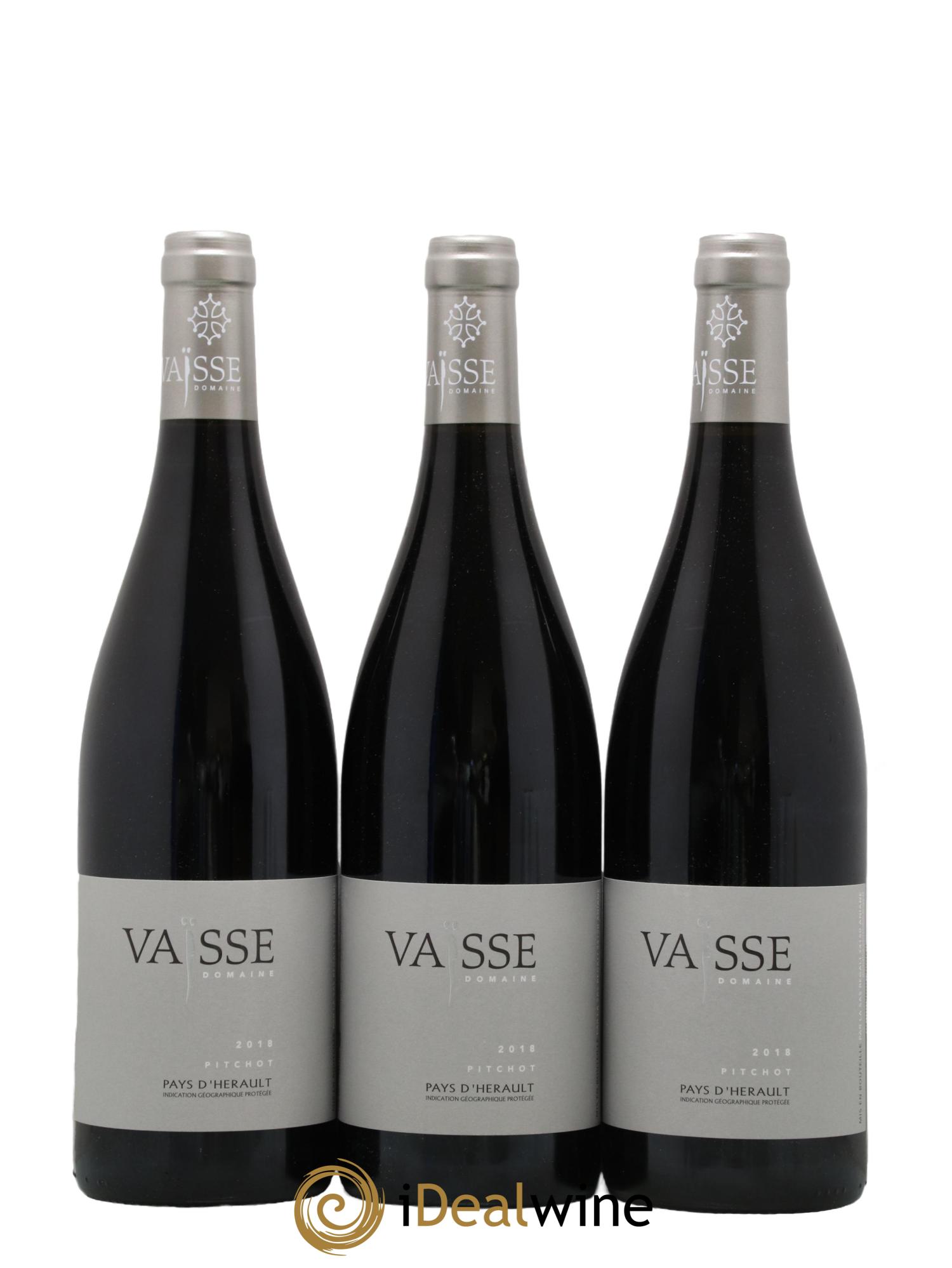 Pays d'Hérault Pitchot Vaisse (Domaine) 2018 - Lot de 3 bouteilles - 0