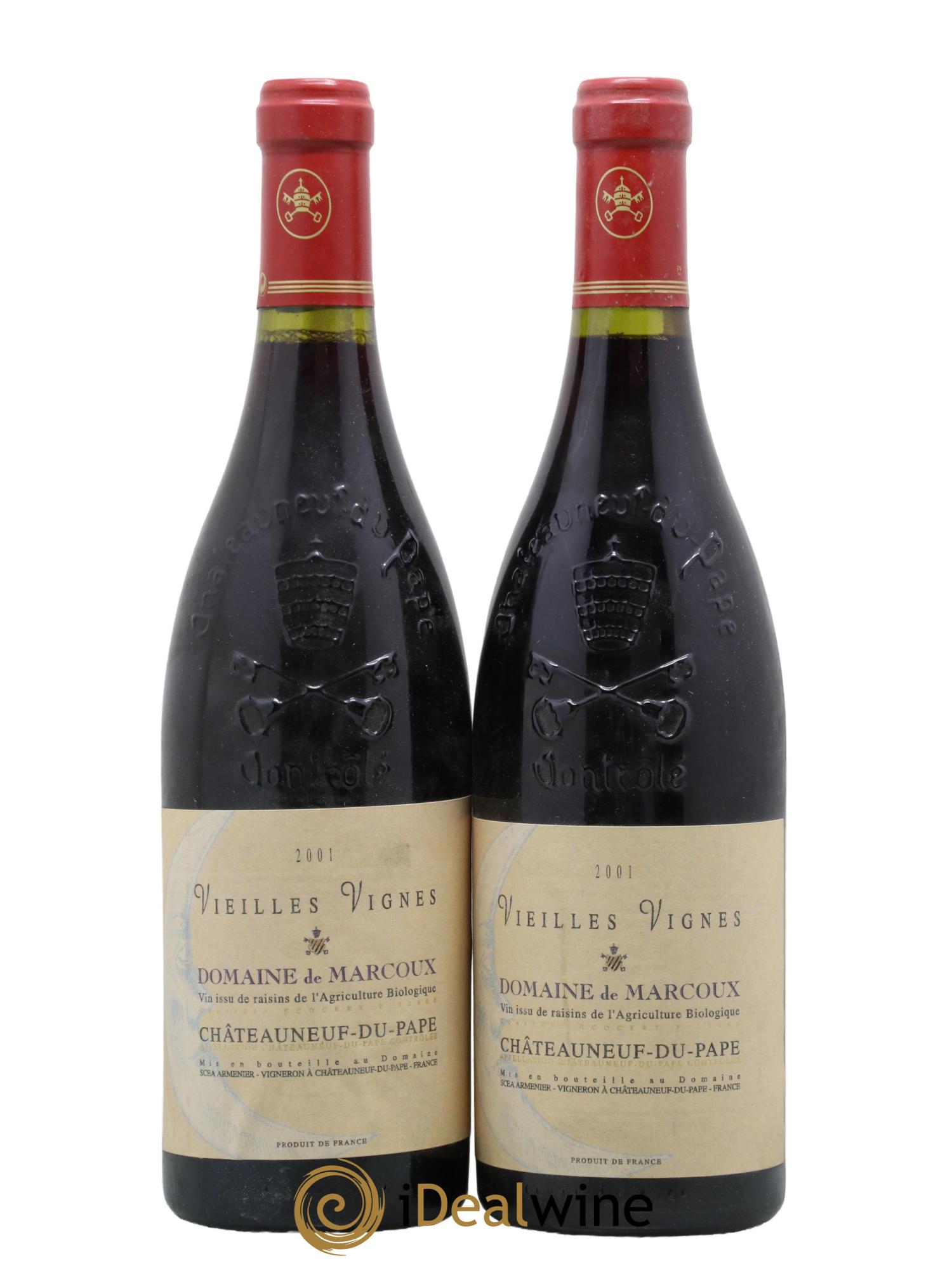Châteauneuf-du-Pape Vieilles Vignes Marcoux (Domaine de) 2001 - Lot de 2 bouteilles - 0