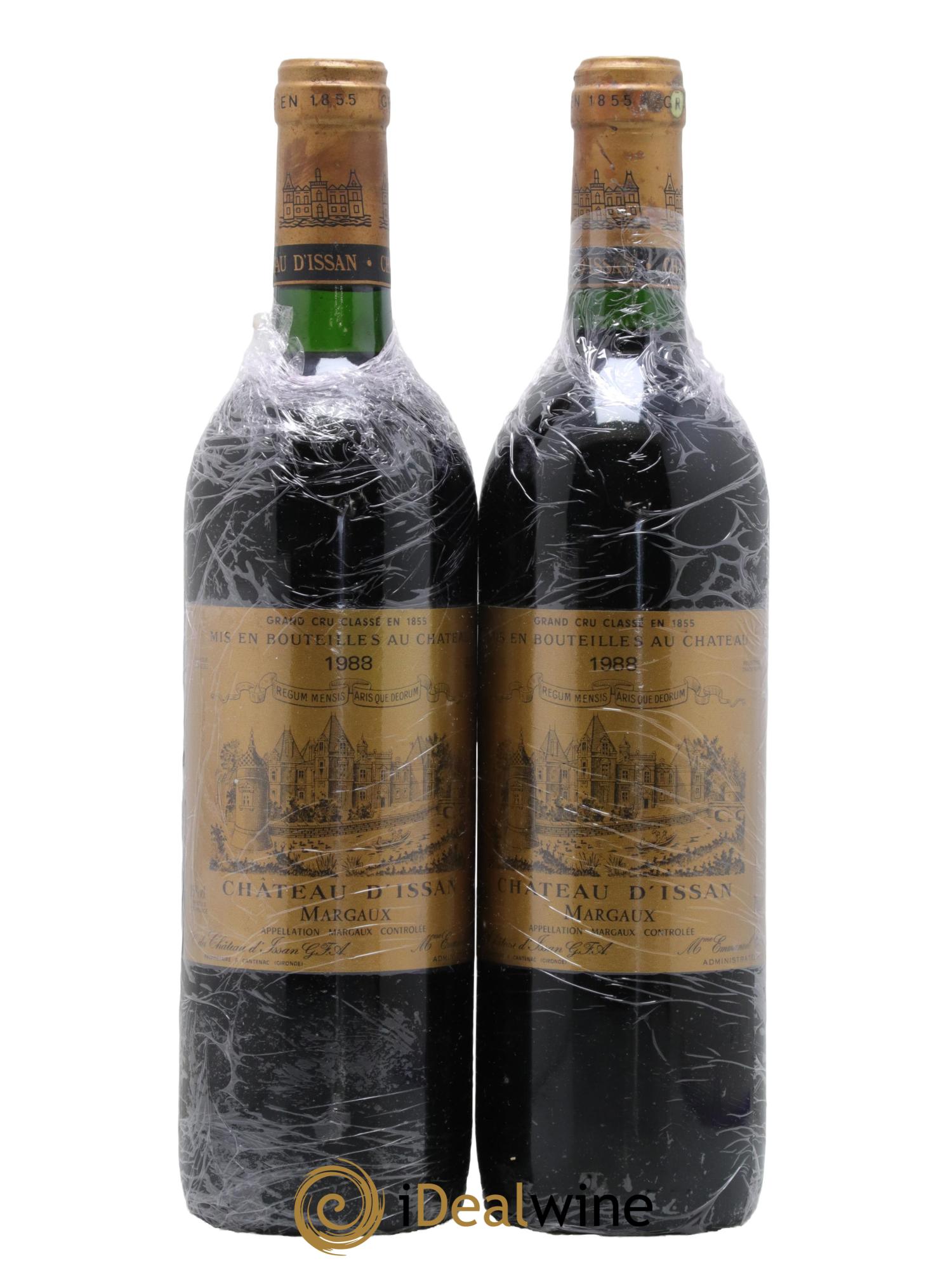 Château d'Issan 3ème Grand Cru Classé 1988 - Lotto di 2 bottiglie - 0