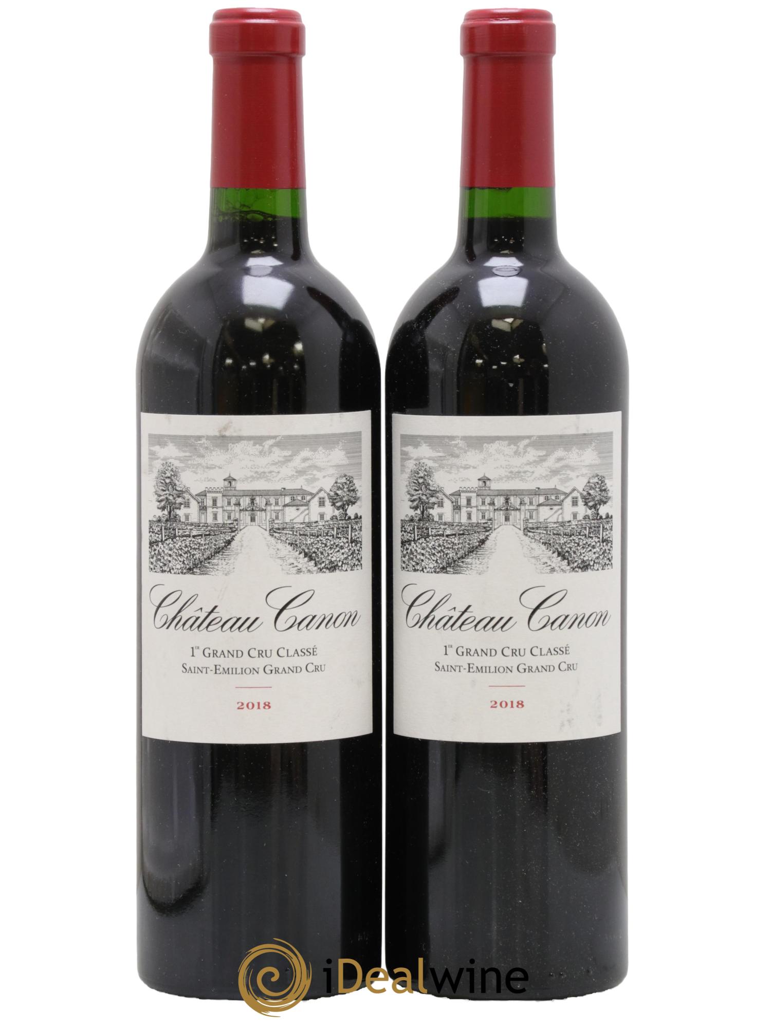 Château Canon 1er Grand Cru Classé B 2018 - Lot de 2 bouteilles - 0