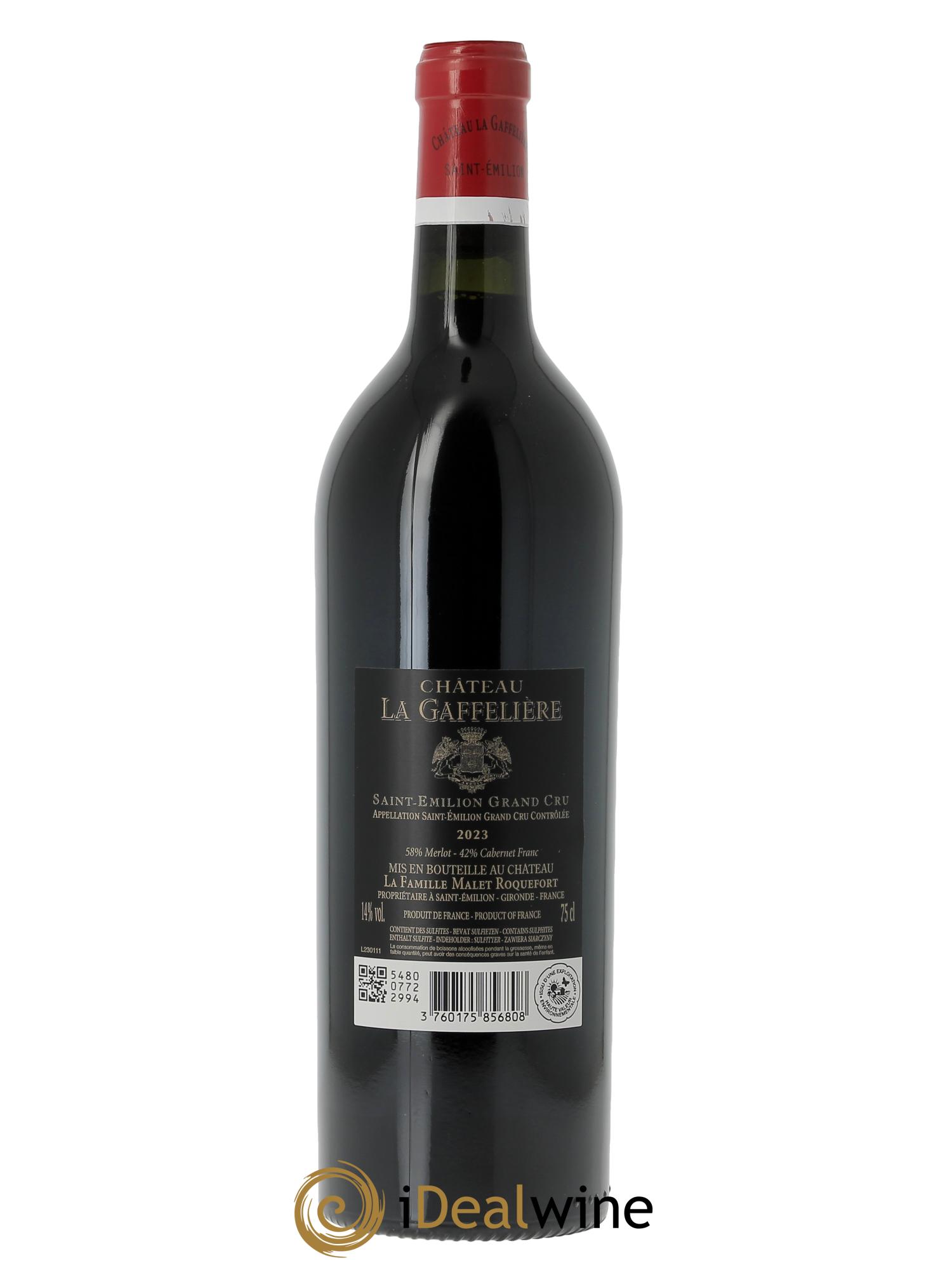 Château la Gaffelière 1er Grand Cru Classé B (Cassetta in legno a partire da 6 bt) 2023 - Lotto di 1 bottiglia - 1