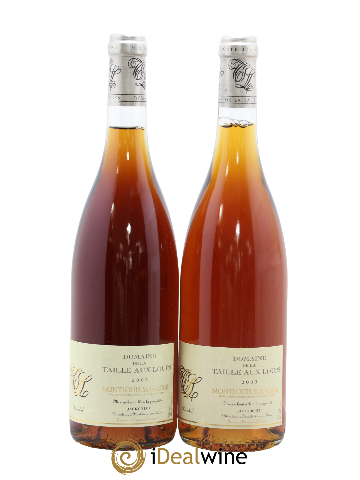 Montlouis-sur-Loire Romulus La Taille aux Loups - Jacky Blot 2003 - Lot de 2 bouteilles - 0