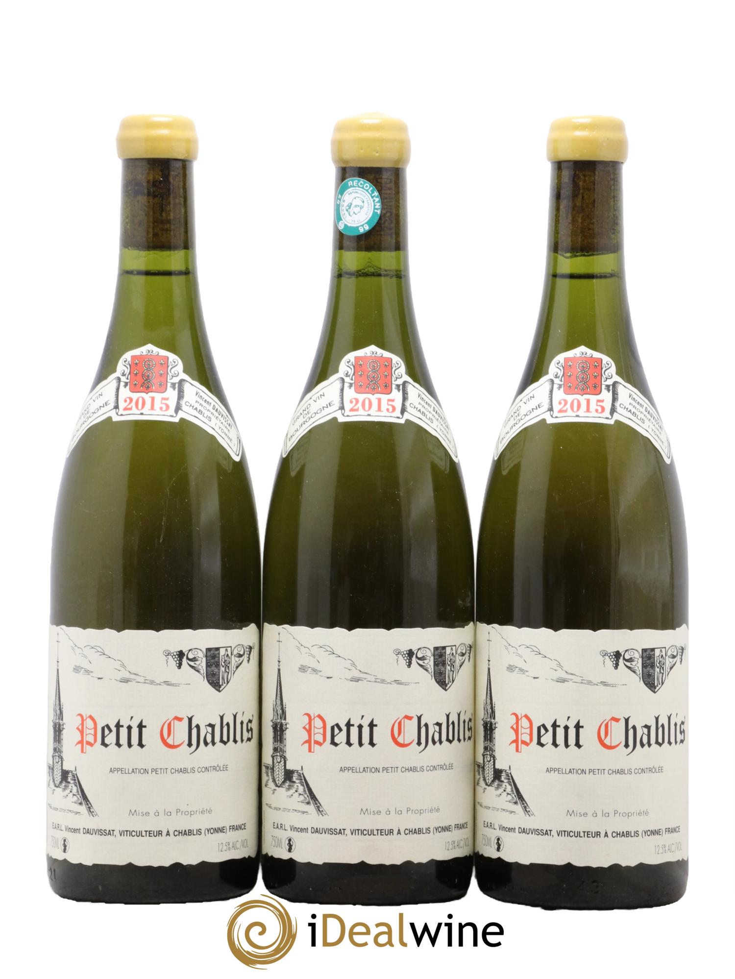Petit Chablis Vincent Dauvissat (Domaine) 2015 - Lot de 3 bouteilles - 0