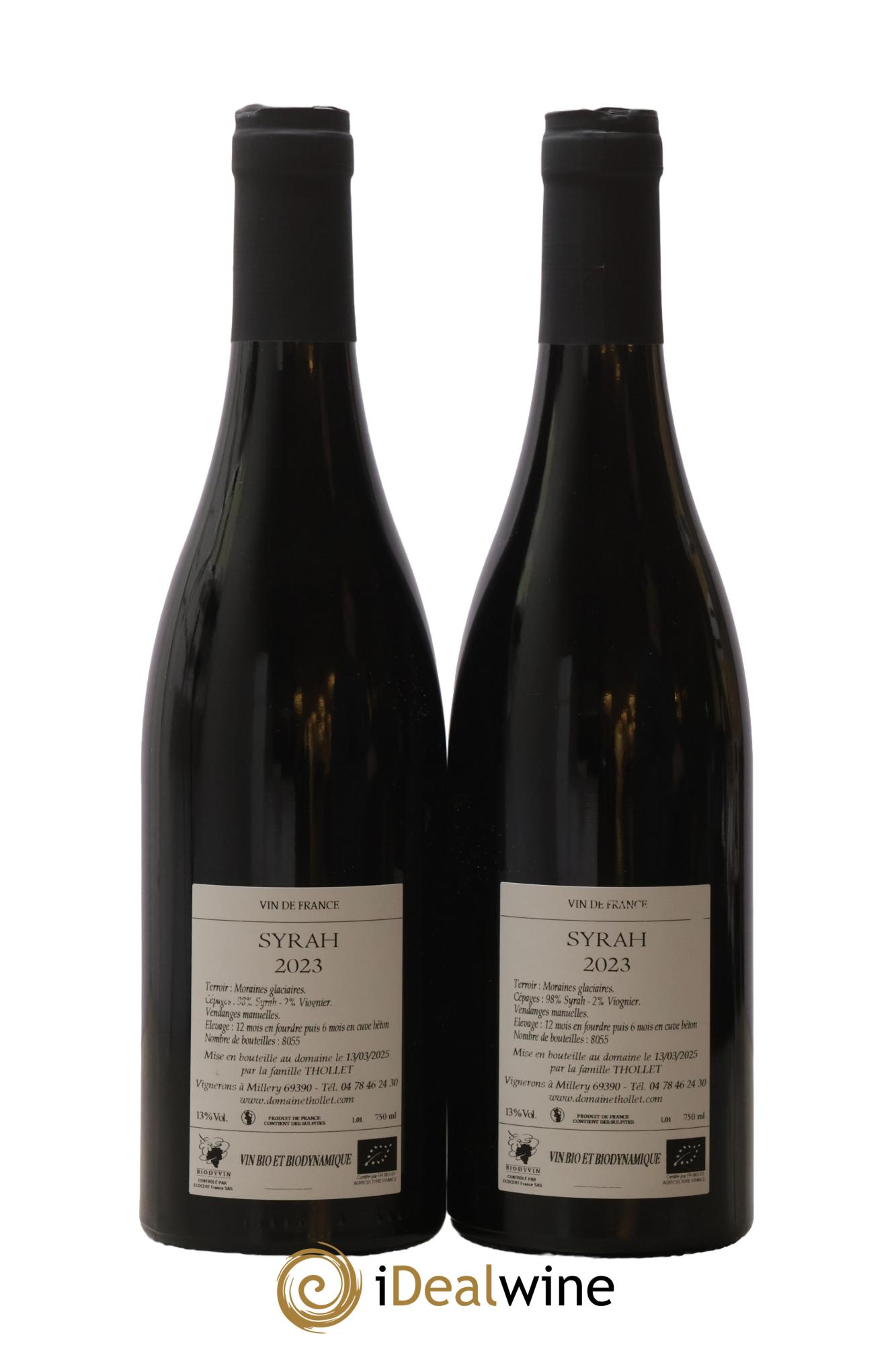 Vin de France Syrah Domaine de la Petite Gallée 2023 - Lot of 2 bottles - 1