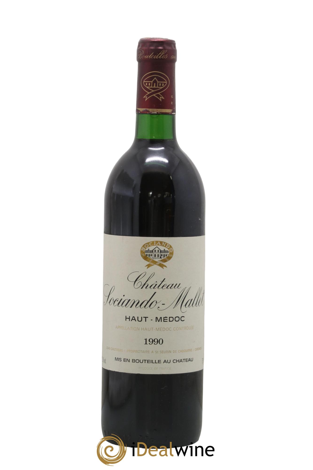 Château Sociando Mallet 1990 - Lot of 1 bottle - 0