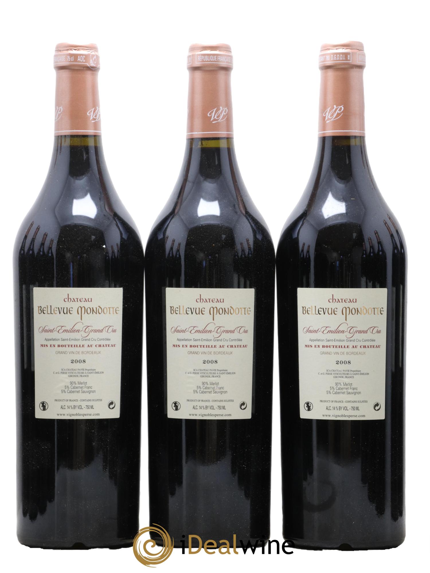 Château Bellevue Mondotte 2008 - Lot de 12 bouteilles - 3