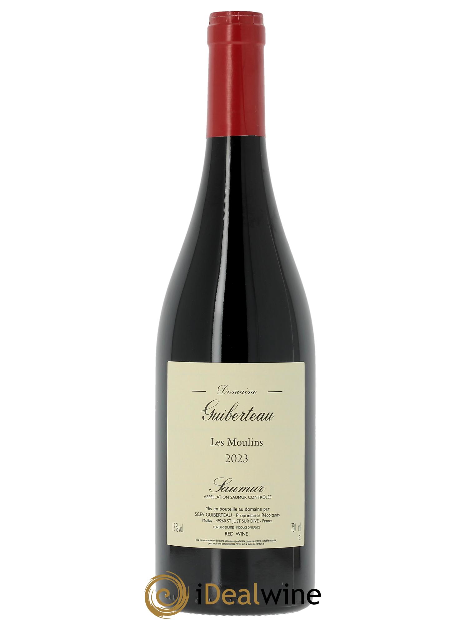 Saumur Les Moulins Domaine Guiberteau  2023 - Posten von 1 Flasche - 0
