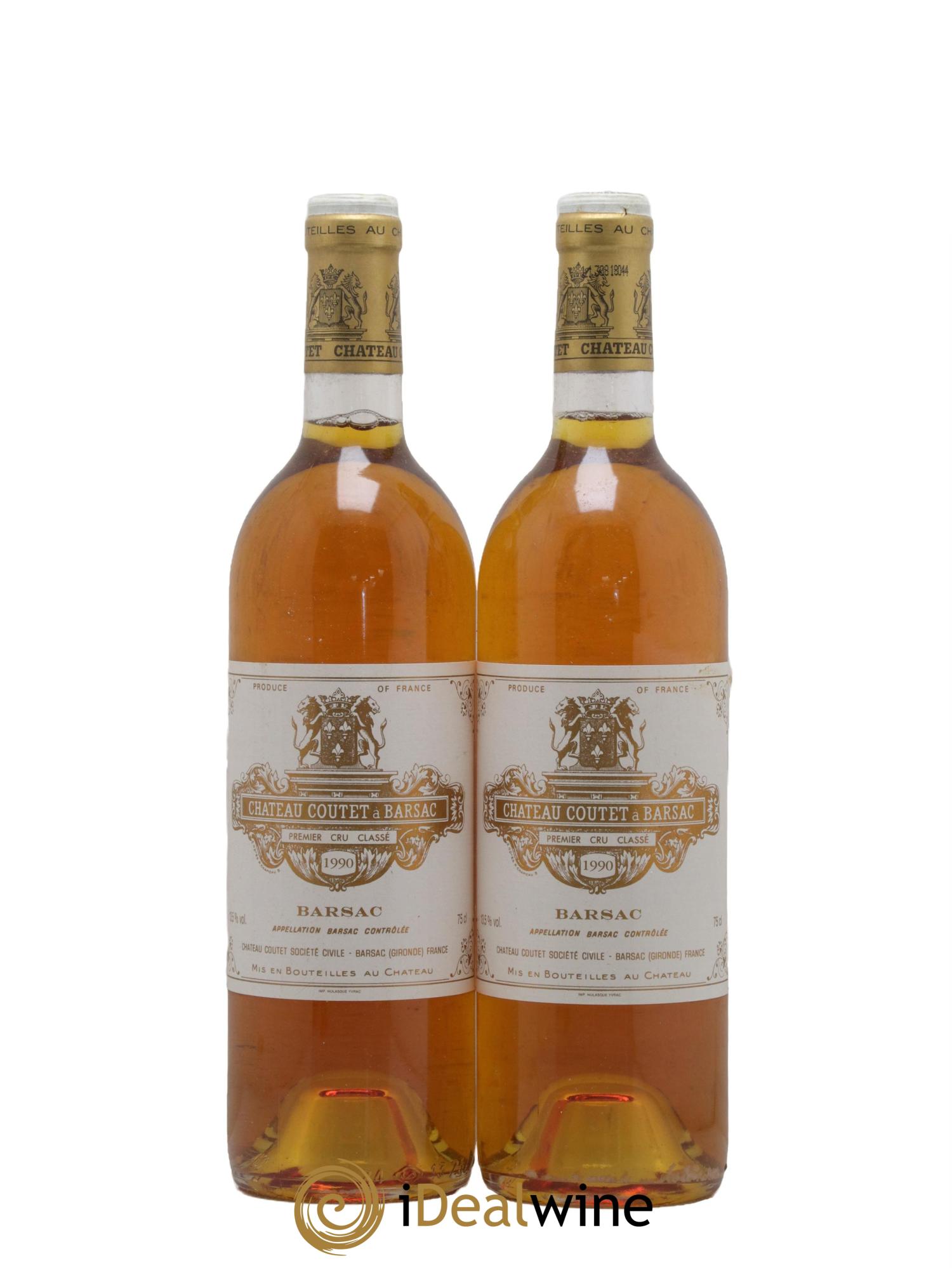 Château Coutet 1er Grand Cru Classé 1990 - Lotto di 2 bottiglie - 0