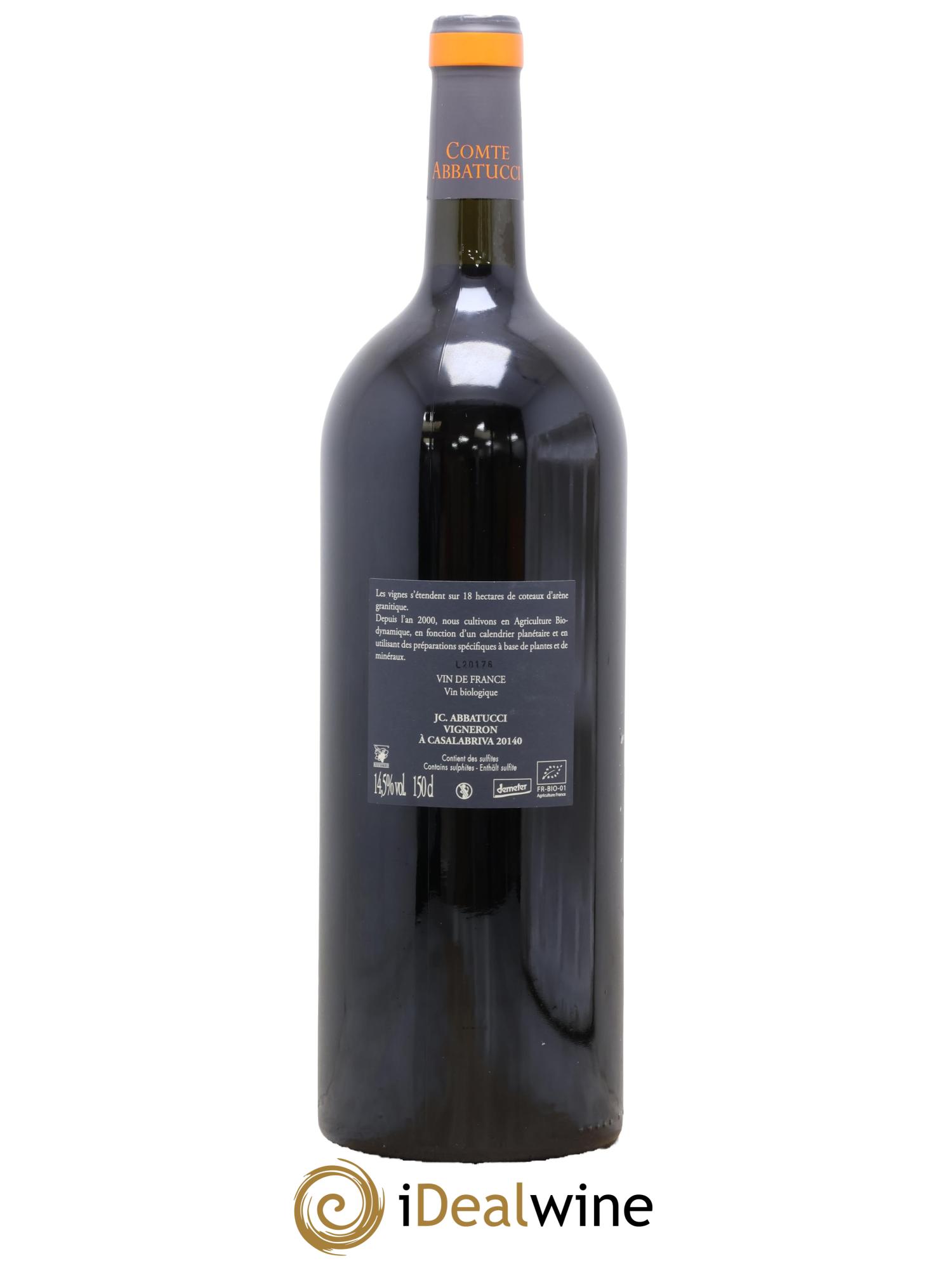 Vin de France Faustine Vieilles Vignes Comte Abbatucci (Domaine) 2020 - Lot de 1 magnum - 1