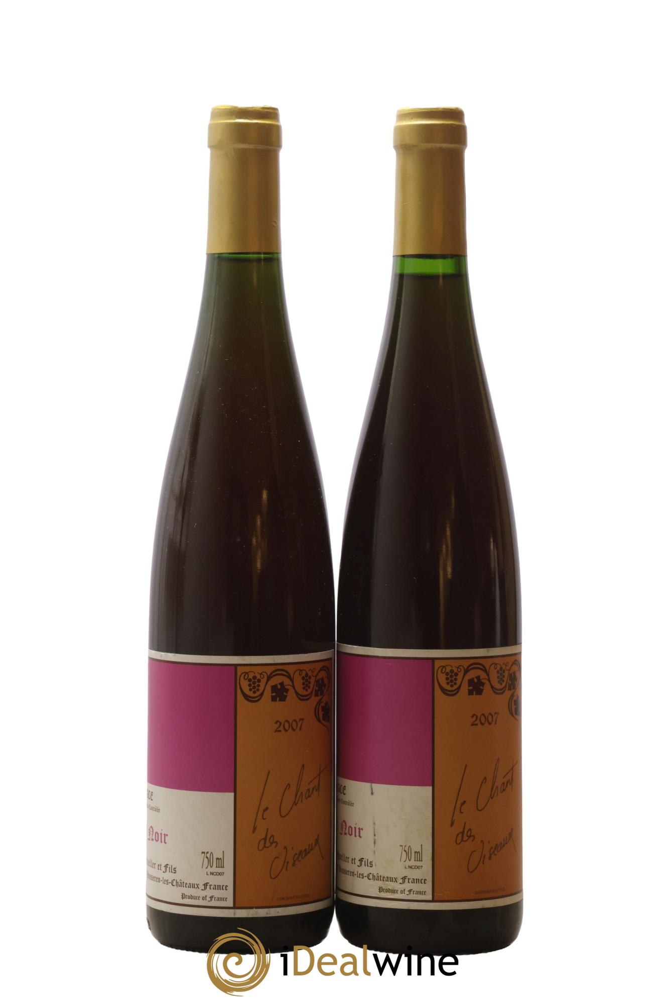 Alsace Pinot noir Le Chant des Oiseaux Gérard Schueller (Domaine)  2007 - Lot de 2 bouteilles - 1