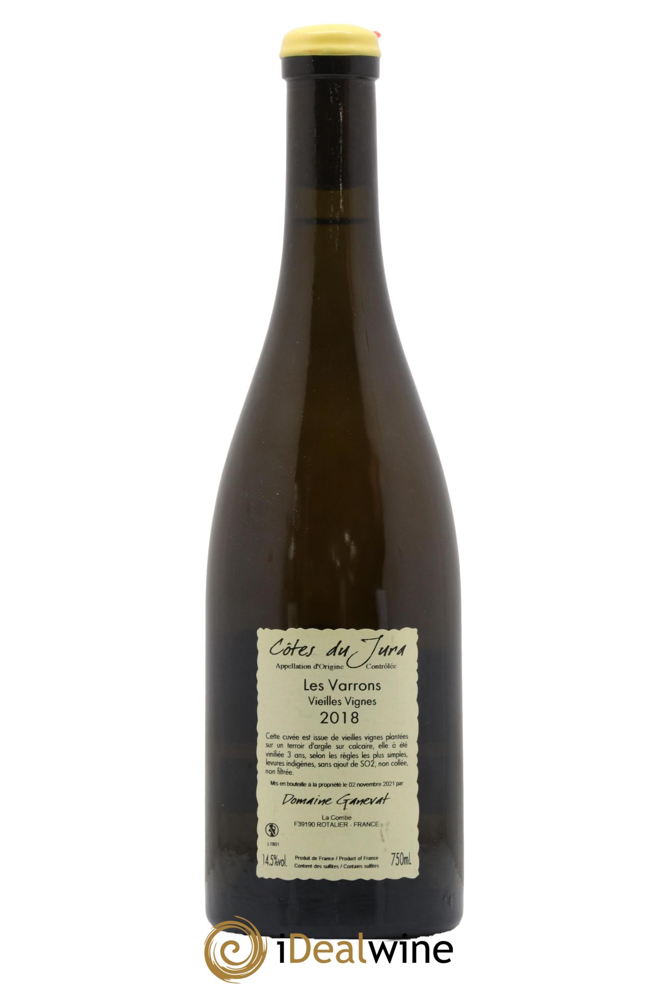 Côtes du Jura Les Varrons Vieilles Vignes Jean-François Ganevat (Domaine) 2018 - Lot de 1 bouteille - 1