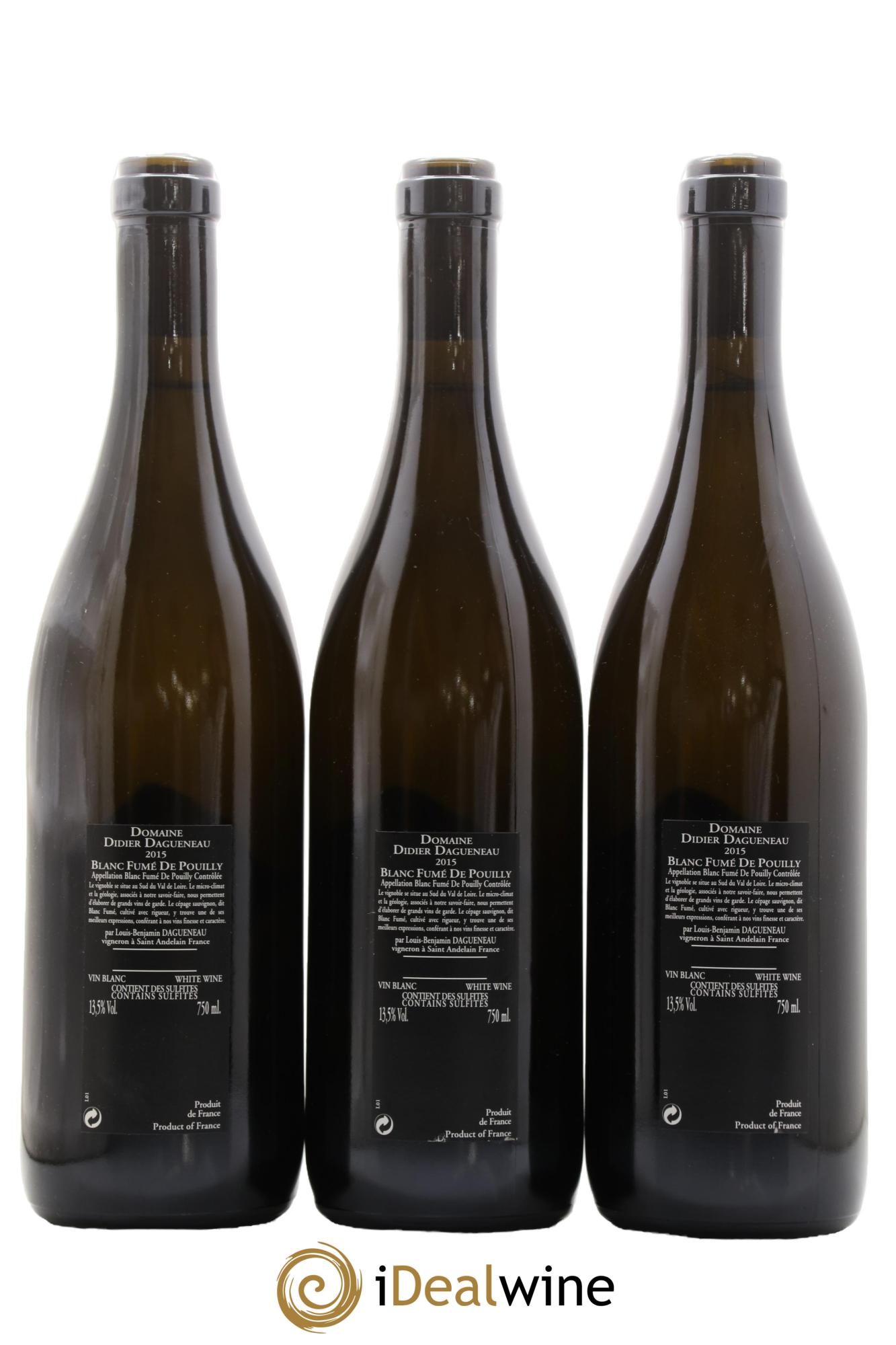 Vin de France (anciennement Pouilly-Fumé) Silex Dagueneau (Domaine Didier - Louis-Benjamin) 2015 - Posten von 3 Flaschen - 1