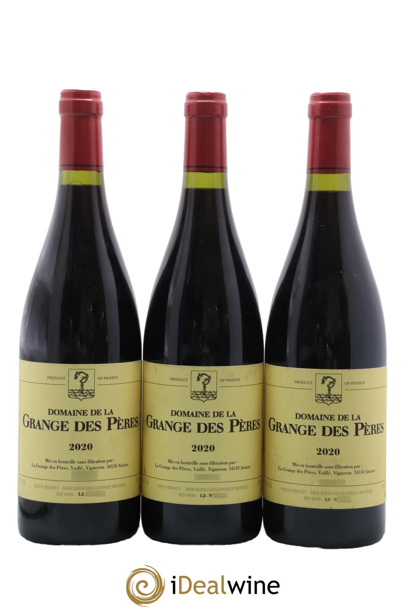 Pays d'Hérault Grange des Pères Laurent Vaillé 2020 - Lot de 3 bouteilles - 0