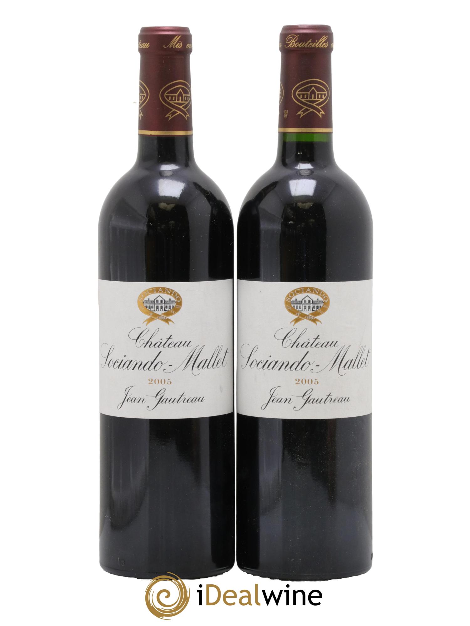 Château Sociando Mallet 2005 - Lot de 2 bouteilles - 0