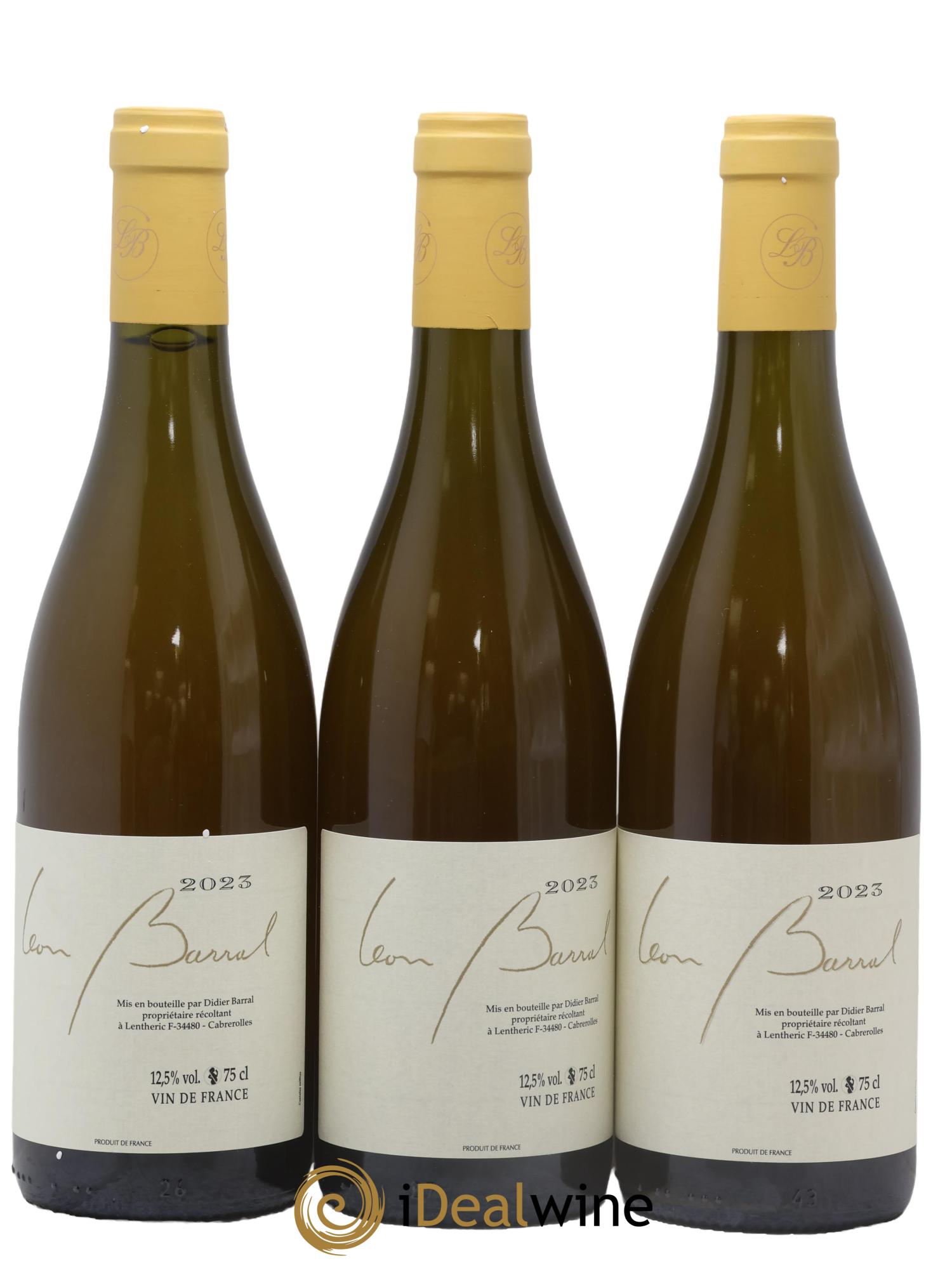 Vin de France Terret Blanc Domaine Léon Barral 2023 - Lot of 3 bottles - 0