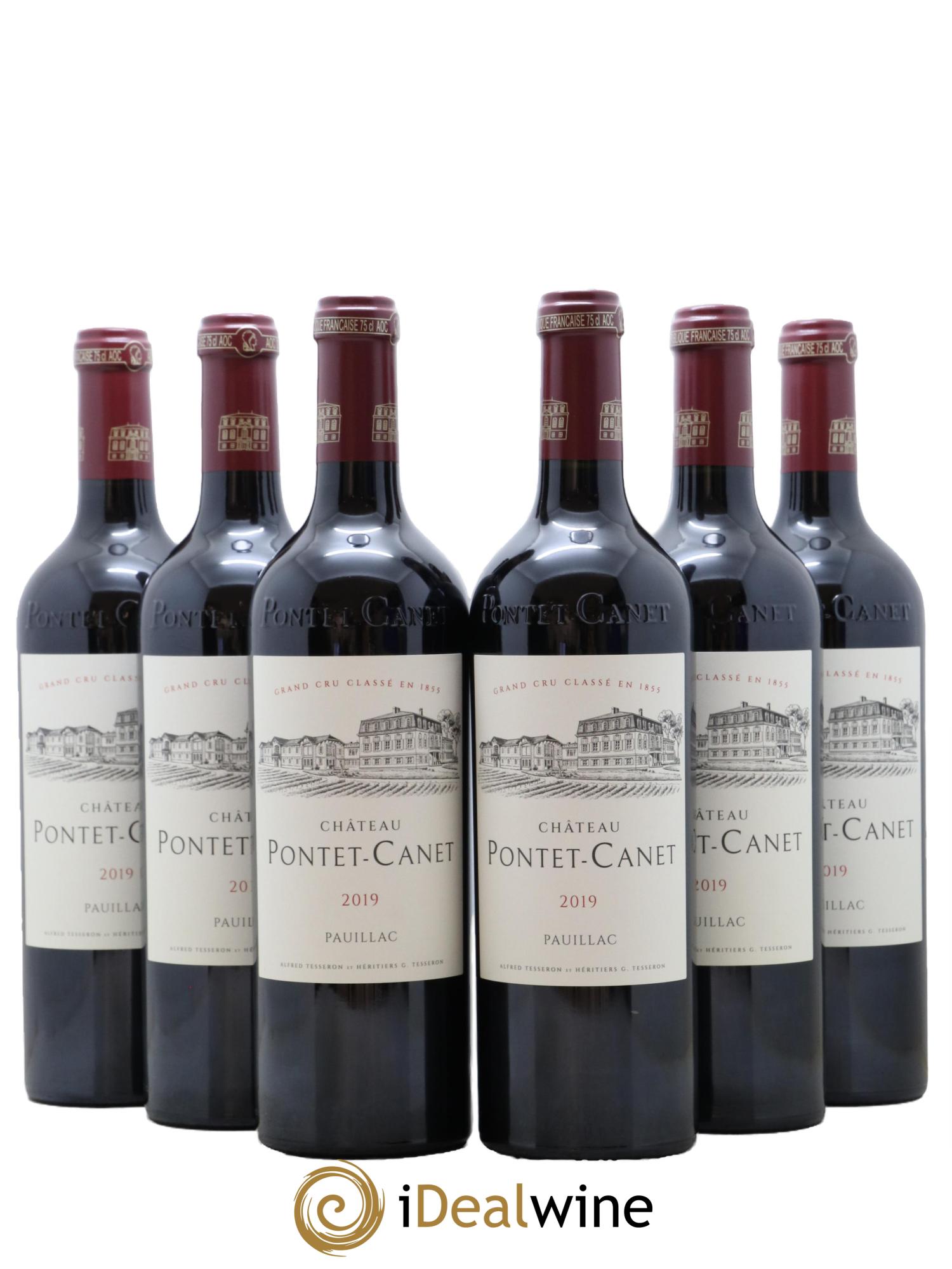 Château Pontet Canet 5ème Grand Cru Classé 2019 - Lot de 6 bouteilles - 0