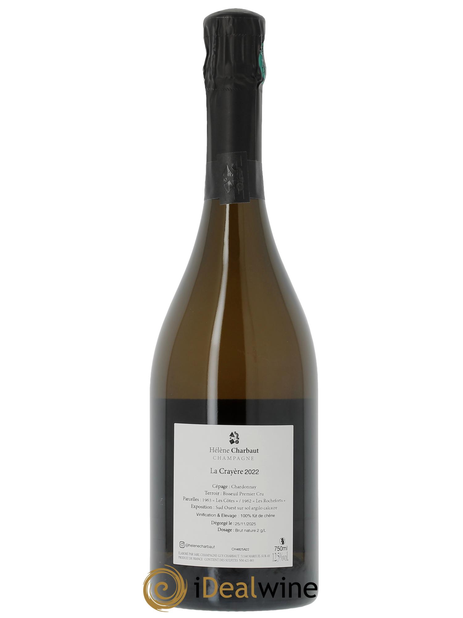 La Crayère Premier Cru Extra Brut Hélène Charbaut  2022 - Lot de 1 bouteille - 1
