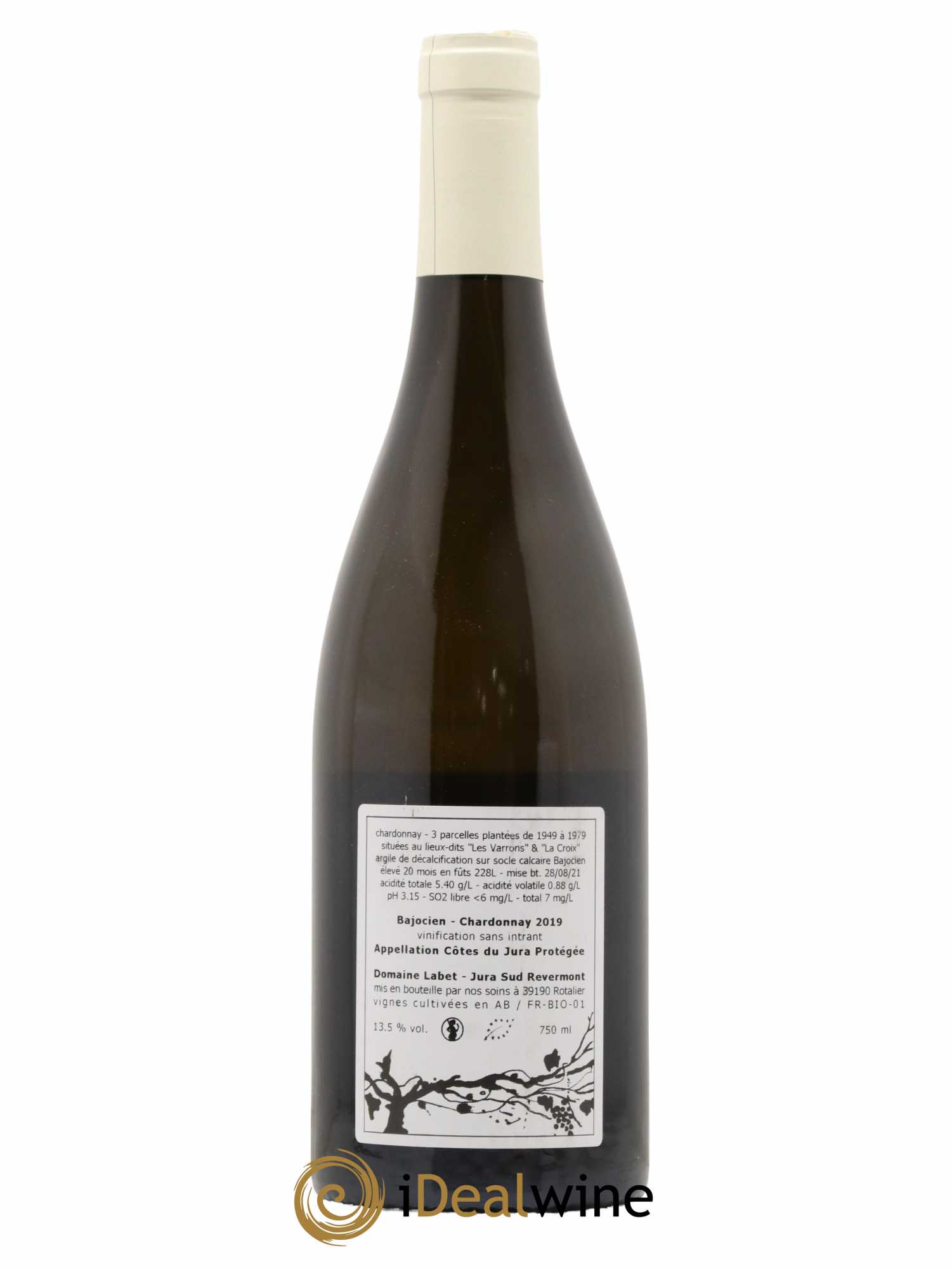 Côtes du Jura Chardonnay Bajocien Romain - Julien - Charline Labet 2019 - Lot de 1 bouteille - 1