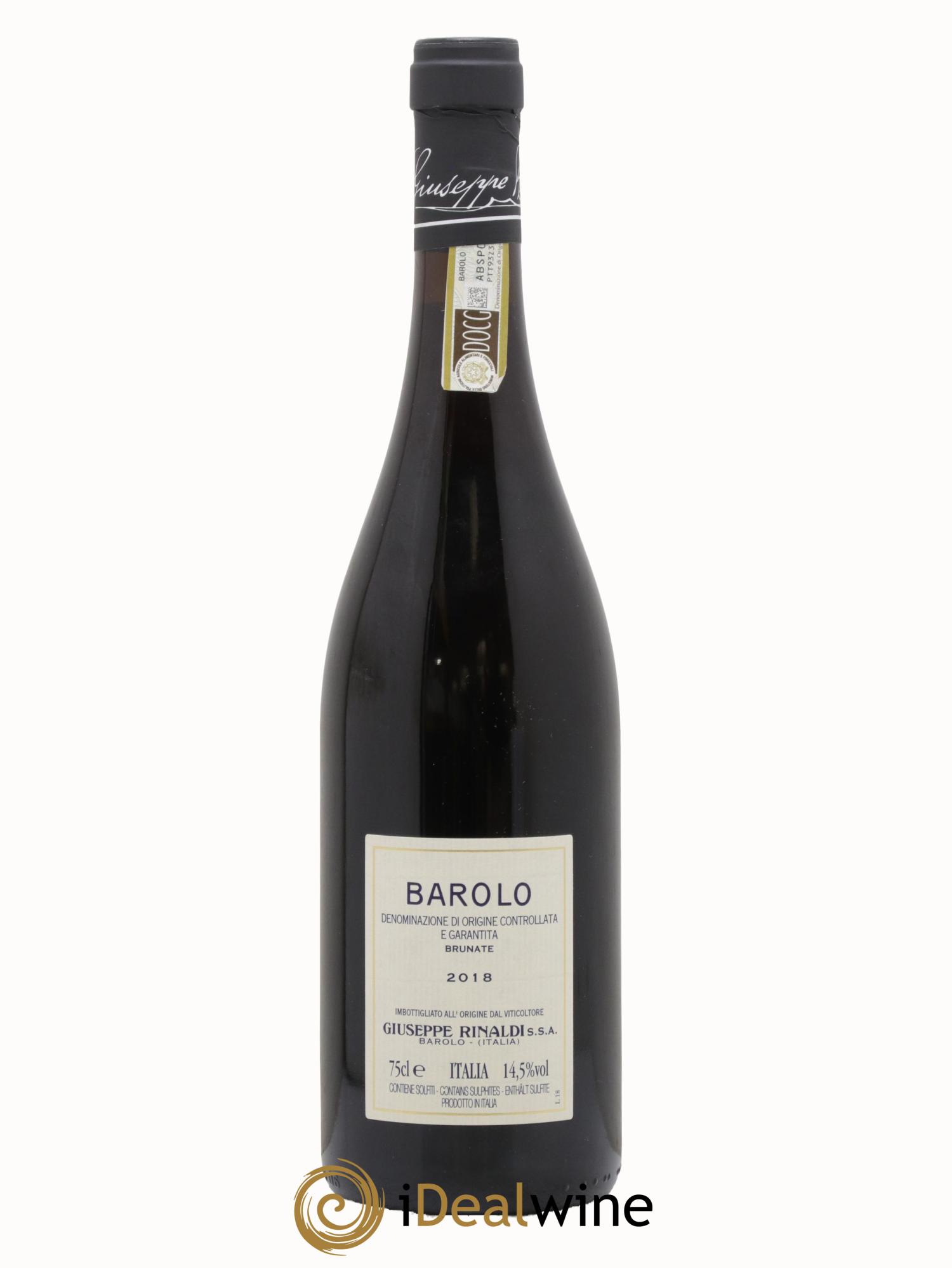 Barolo DOCG Brunate Giuseppe Rinaldi 2018 - Lot de 1 bouteille - 1