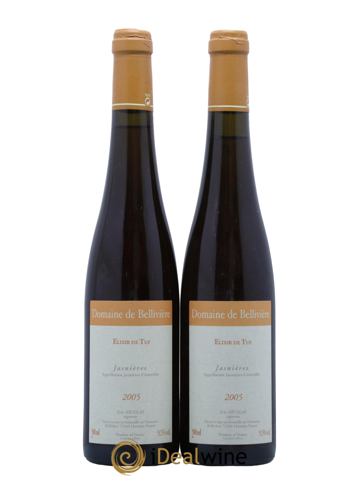 Jasnières Elixir Tuf Domaine Belliviere 2005 - Lot de 2 format 50cls - 0