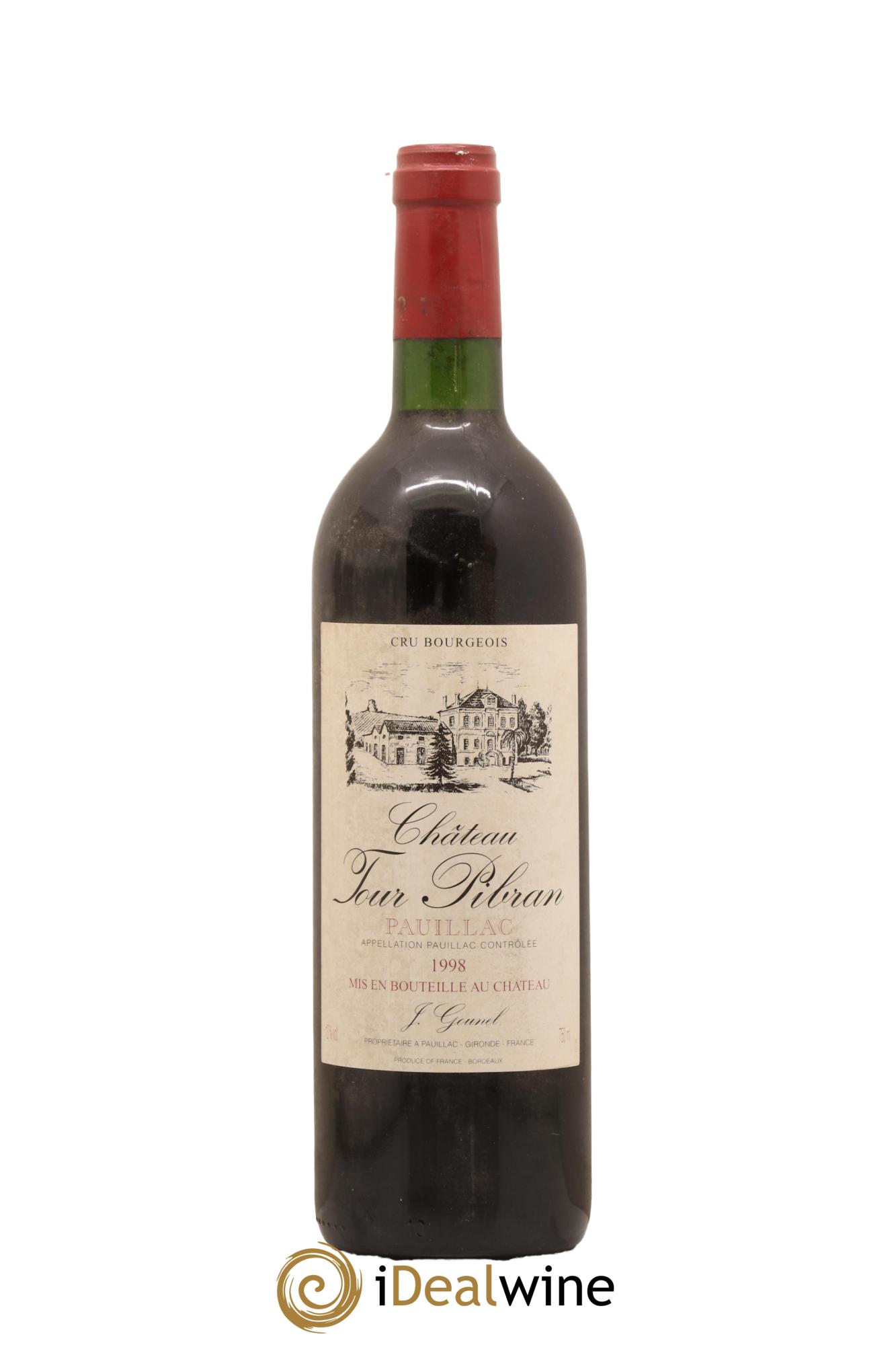 Château Tour Pibran Cru Bourgeois 1998 - Lot de 1 bouteille - 0
