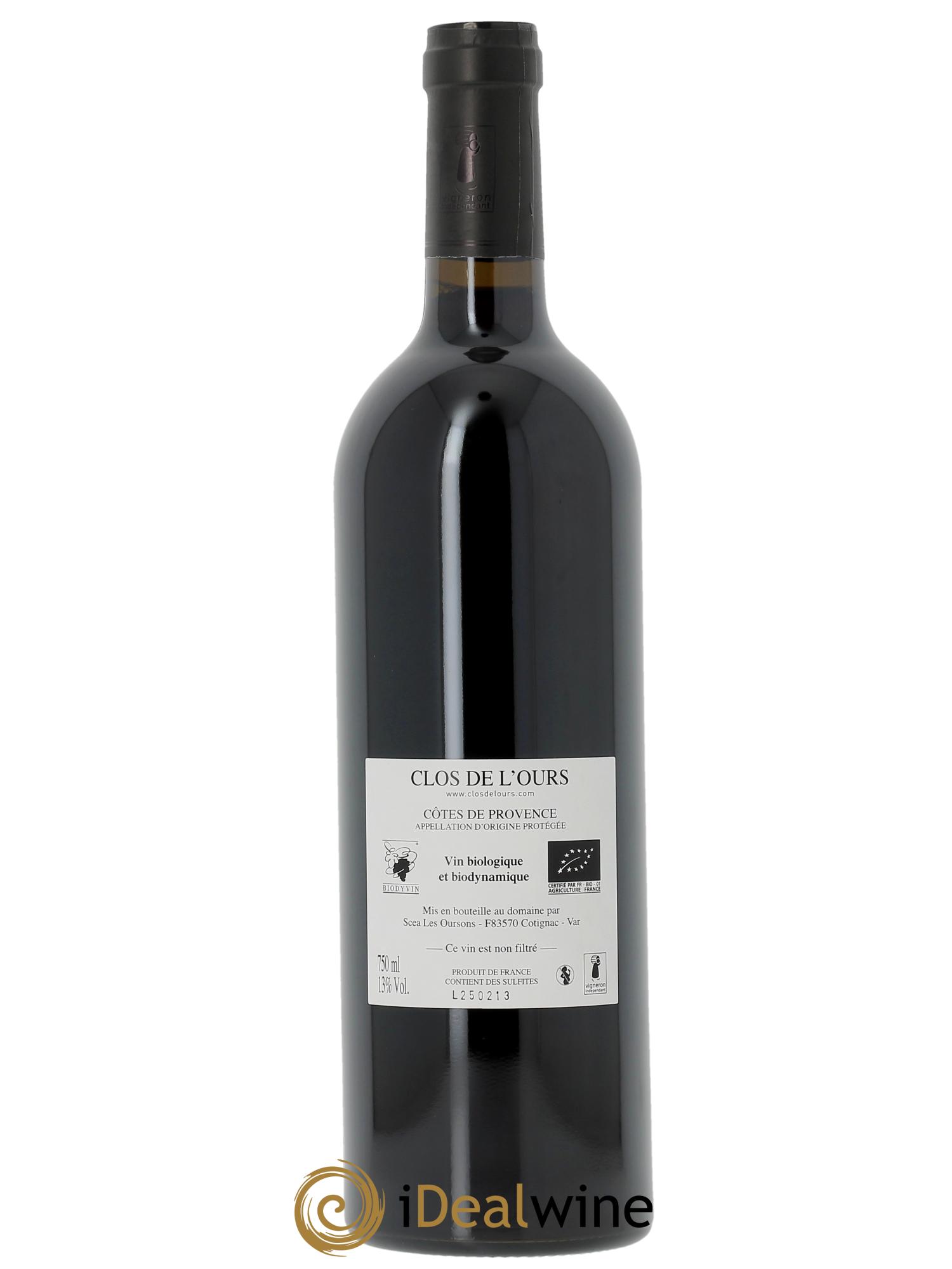 Côtes de Provence L'Agachon Clos de l'Ours  2023 - Posten von 1 Flasche - 1