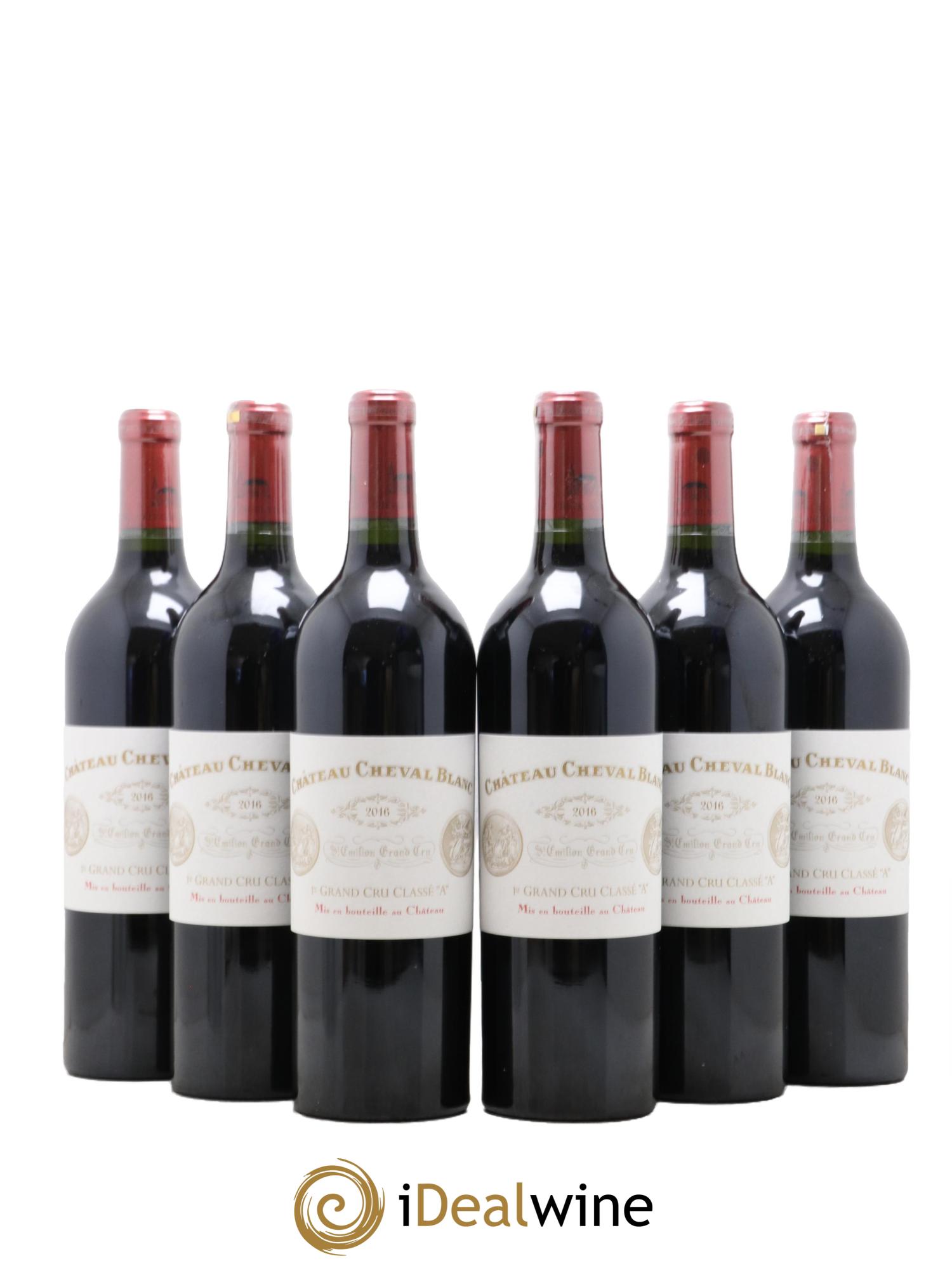 Château Cheval Blanc 1er Grand Cru Classé A 2016 - Lot de 6 bouteilles - 0