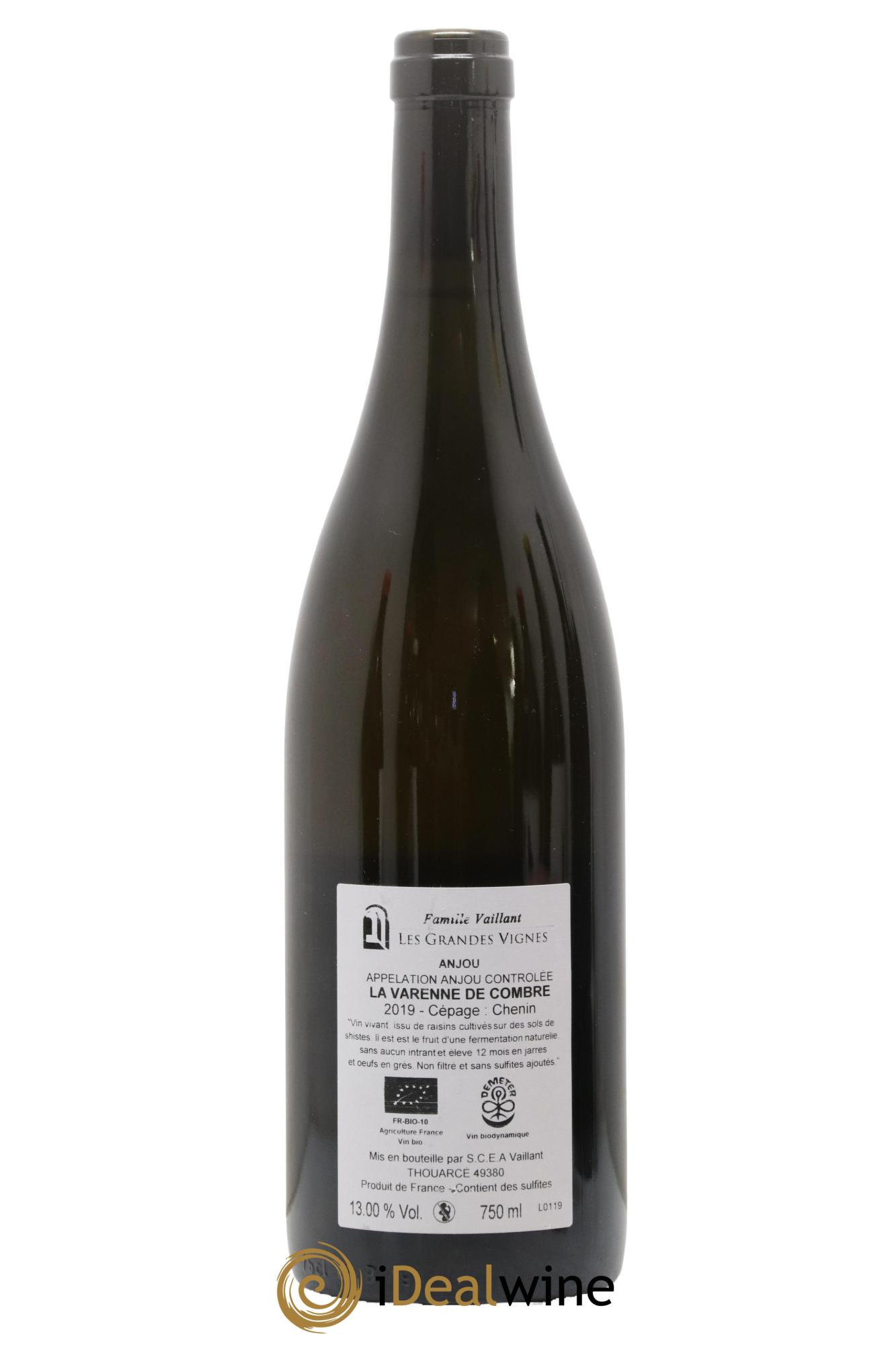 Anjou Chenin La Varenne De Combre Les Grandes Vignes 2019 - Lot de 1 bouteille - 1