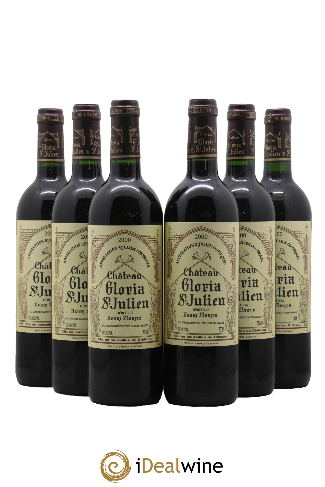 Château Gloria 2000 - Lot of 6 bottles - 0