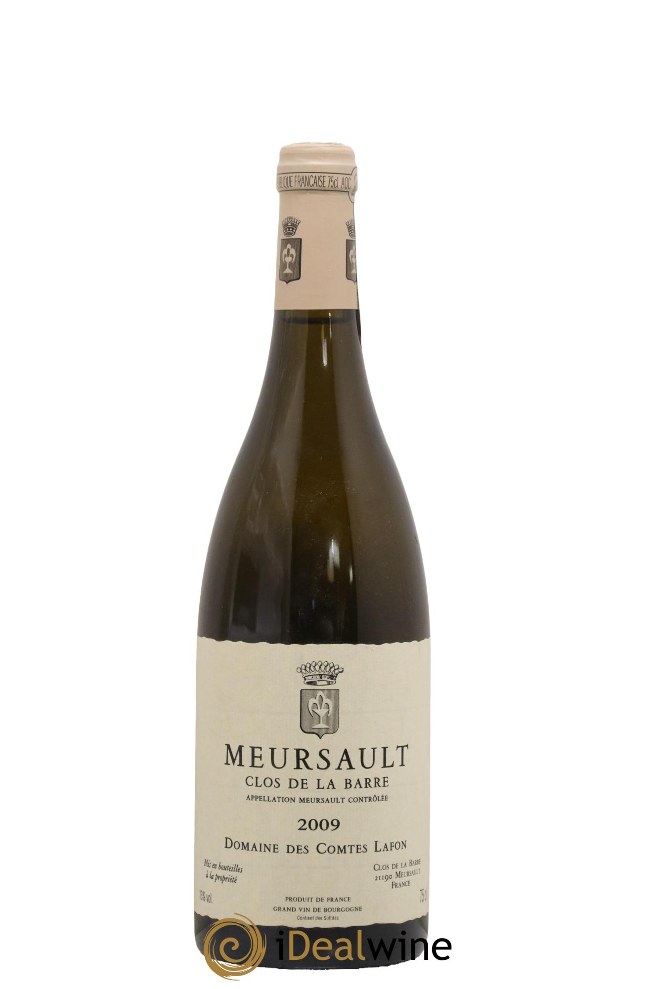 Meursault Clos de la Barre Comtes Lafon (Domaine des) 2009 - Lot de 1 bouteille - 0