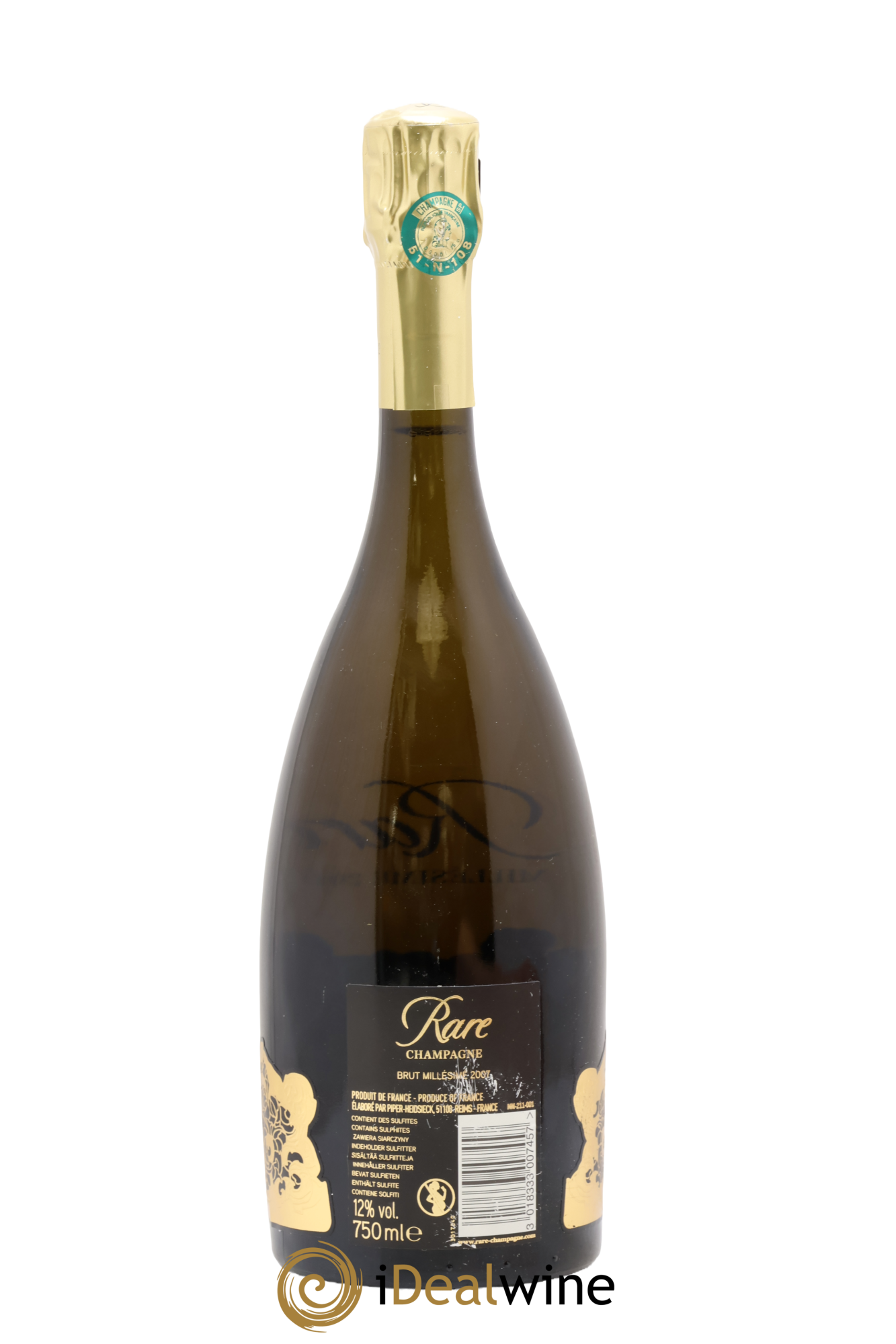 Rare Piper Heidsieck 2007 - Lot de 1 bouteille - 1