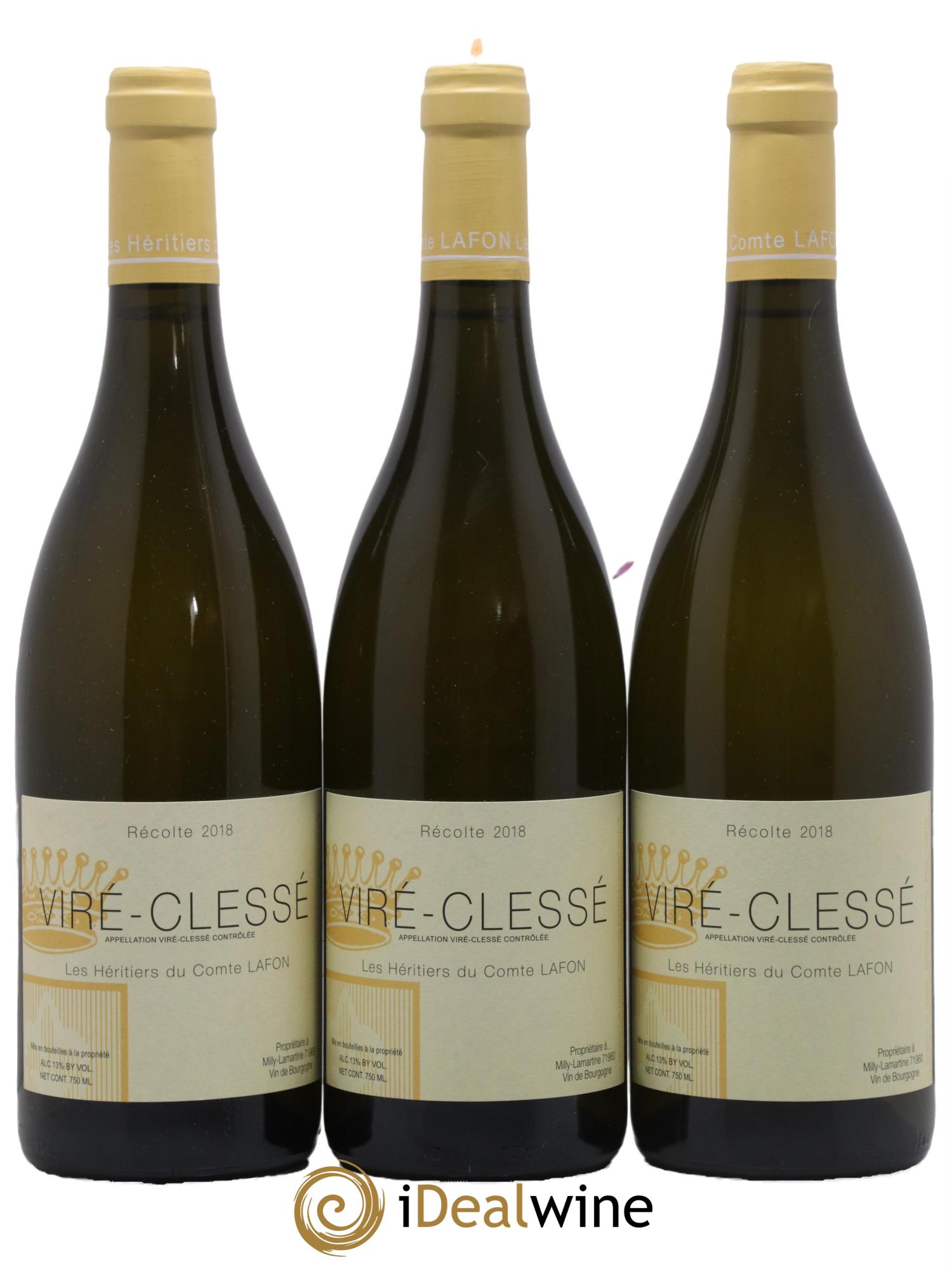 Viré-Clessé Héritiers du Comte Lafon (Domaine des) 2018 - Lot de 3 bouteilles - 0