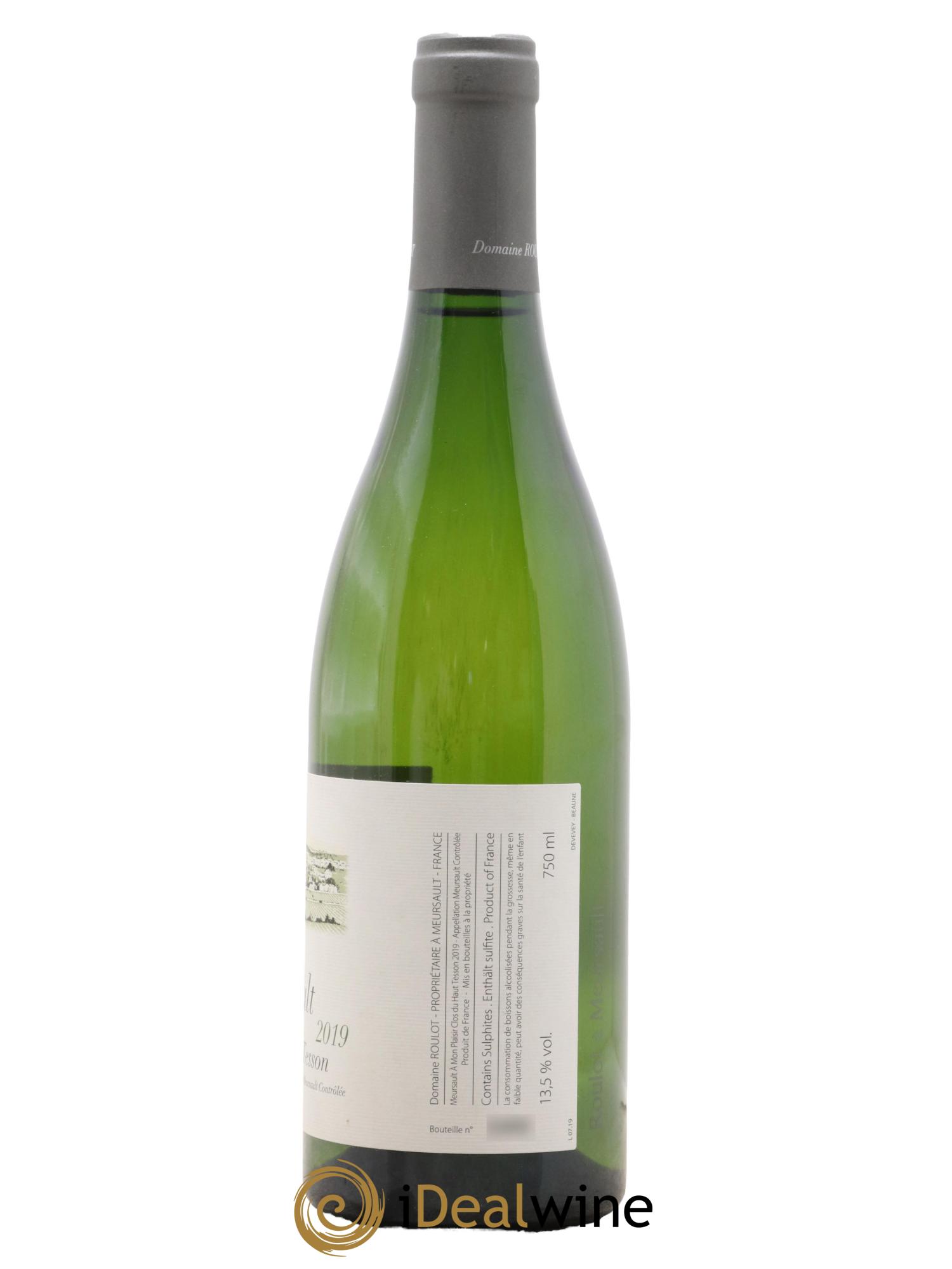 Meursault A mon plaisir Clos du Haut Tesson Roulot (Domaine) 2019 - Lot de 1 bouteille - 1