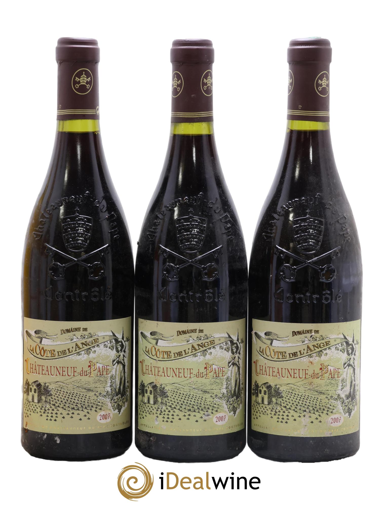 Châteauneuf-du-Pape Domaine De La Côte De L'Ange 2007 - Lot de 3 bouteilles - 0